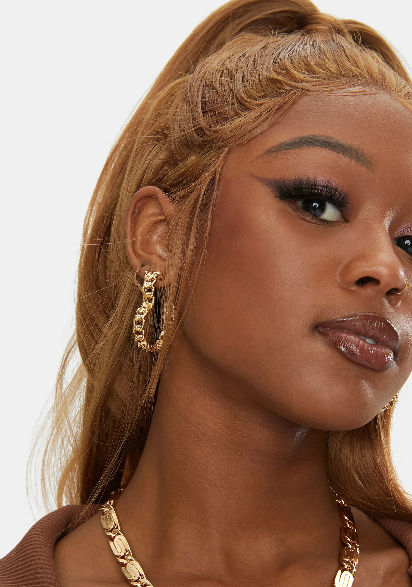 Bad For You Chain Hoop Earrings