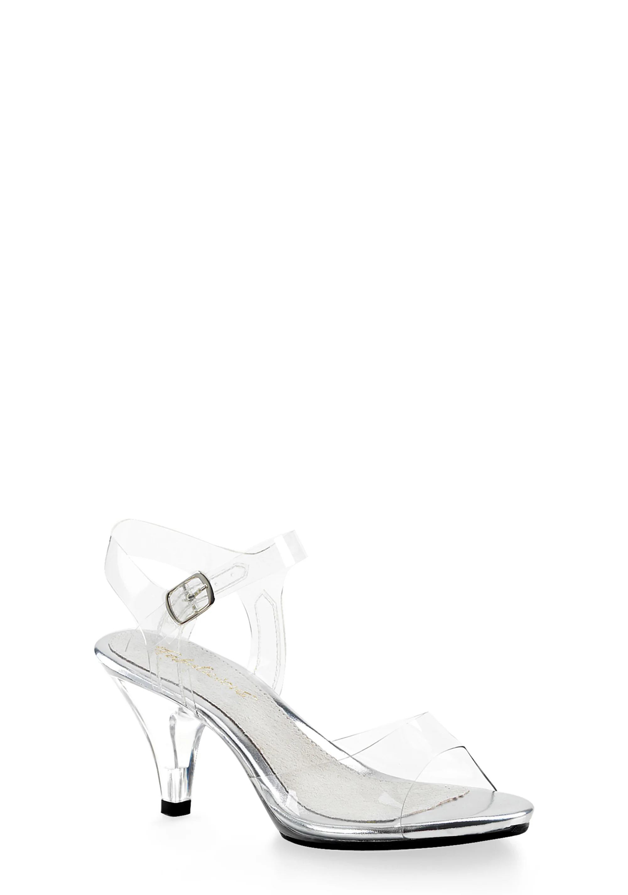 Belle 308 Clear Ankle Strap Sandals - Image 2