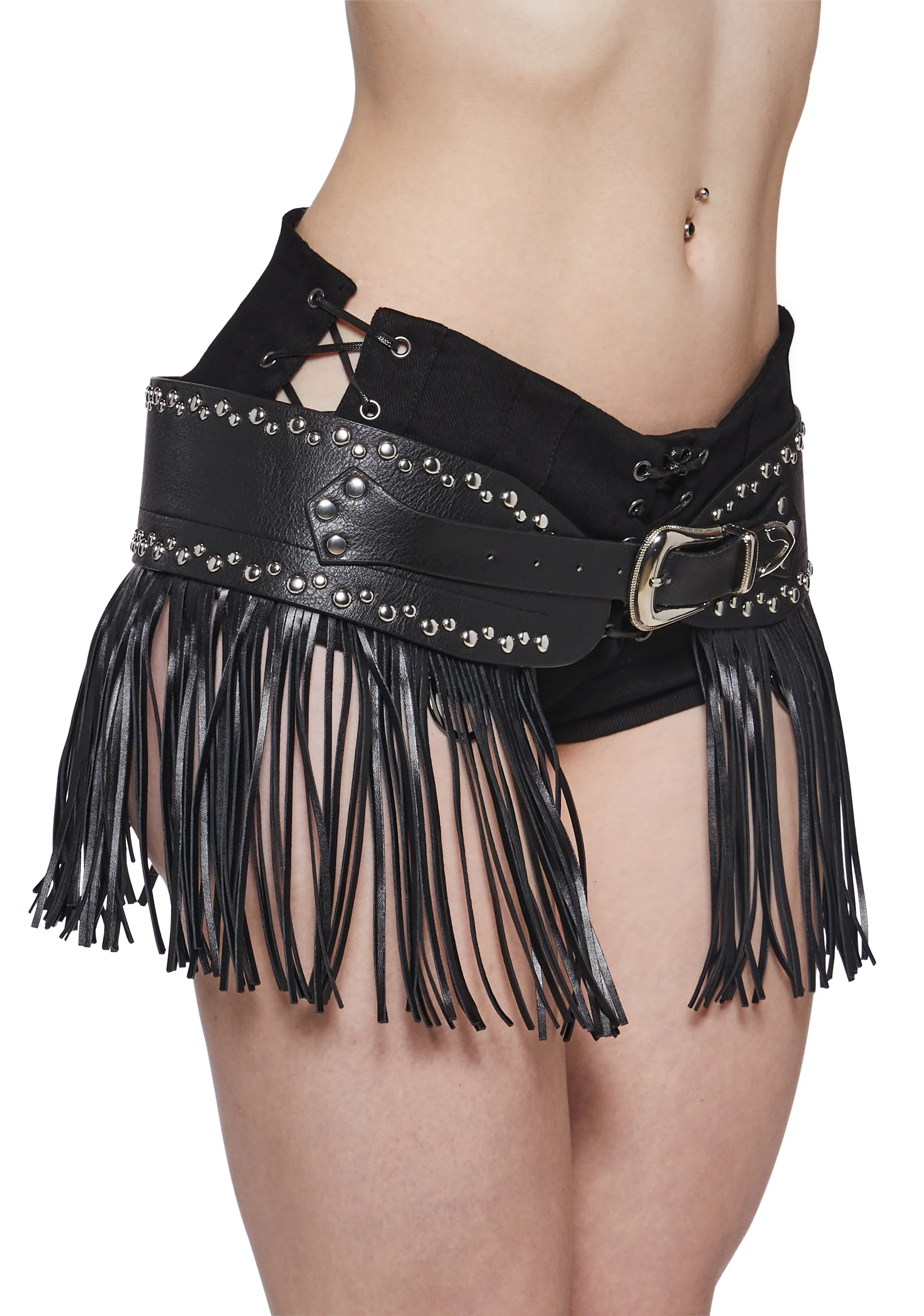 Wide Belt with Fringe - Image 3