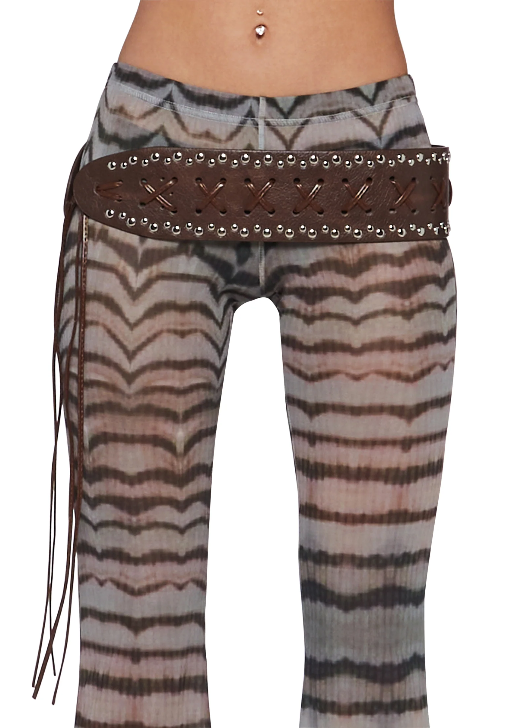 Stud and Stitched Waist Belt - Image 4