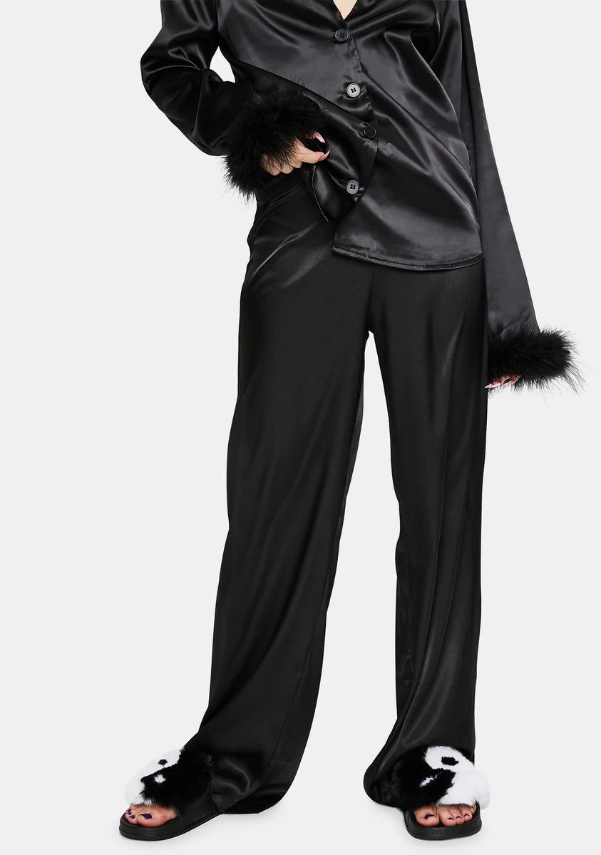 Black Sky Feather Pajamas Pants