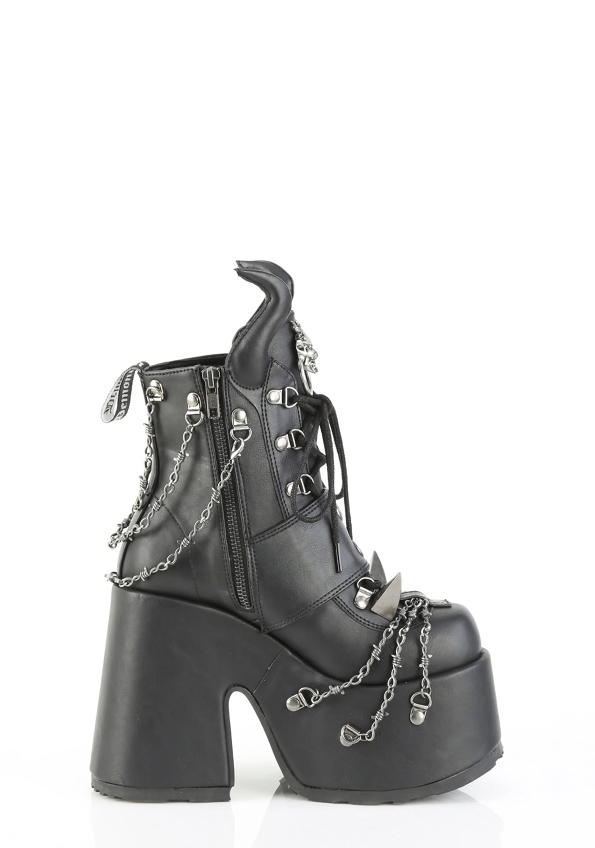 Camel-64 Platform Ankle Boots