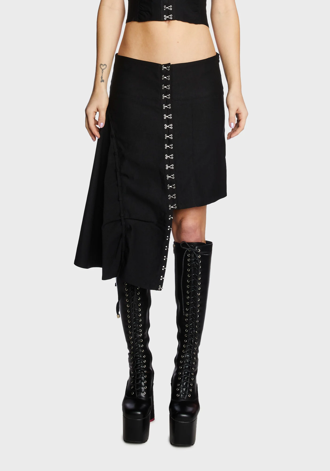 Carlisia Asymmetrical Midi Skirt