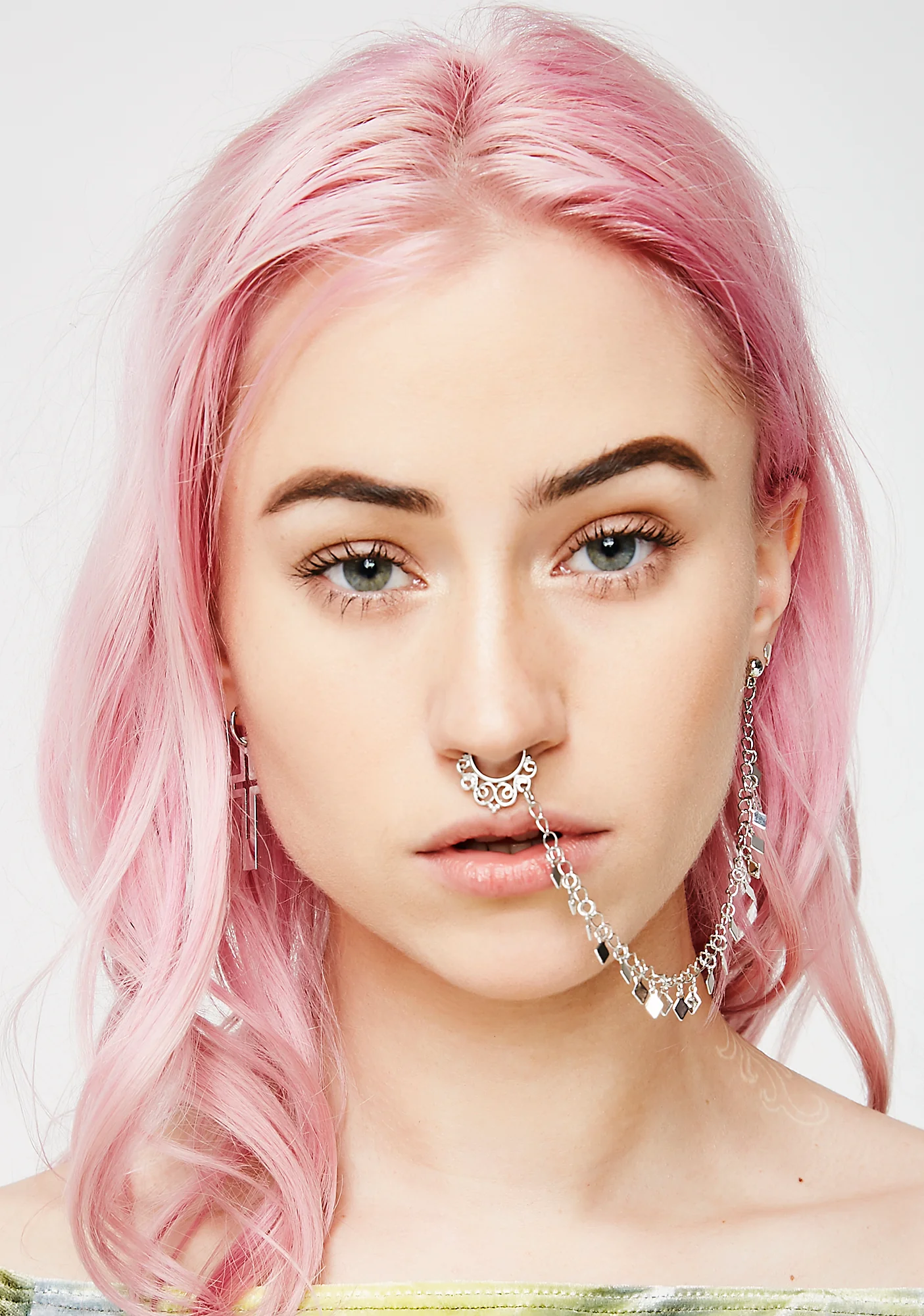 Chained Together Nose Earring Chain