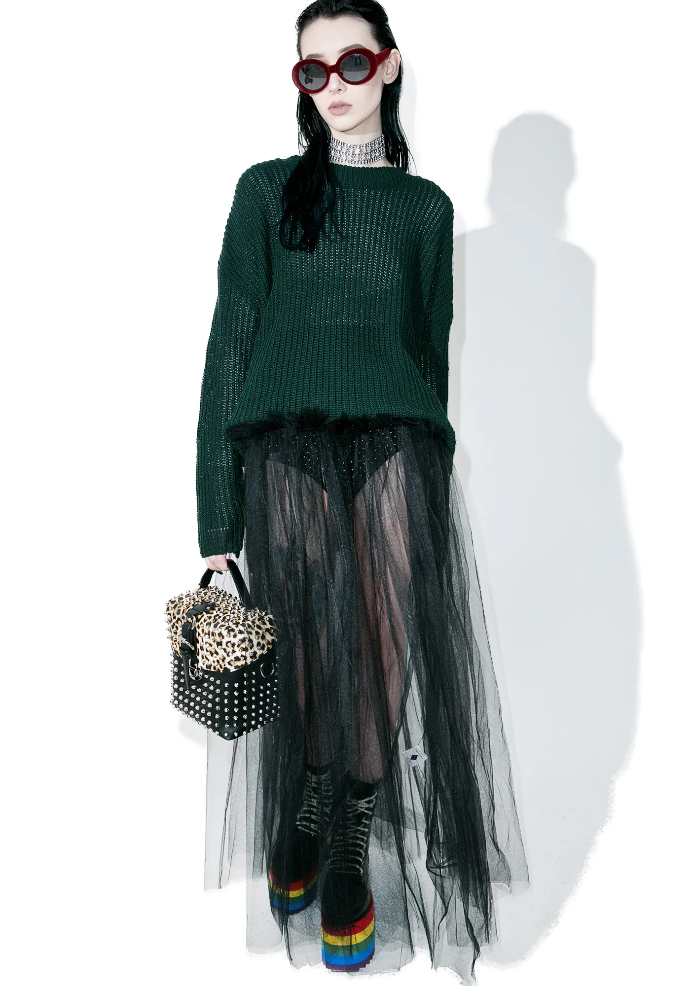 Collaboration High-Lo Split Sweater
