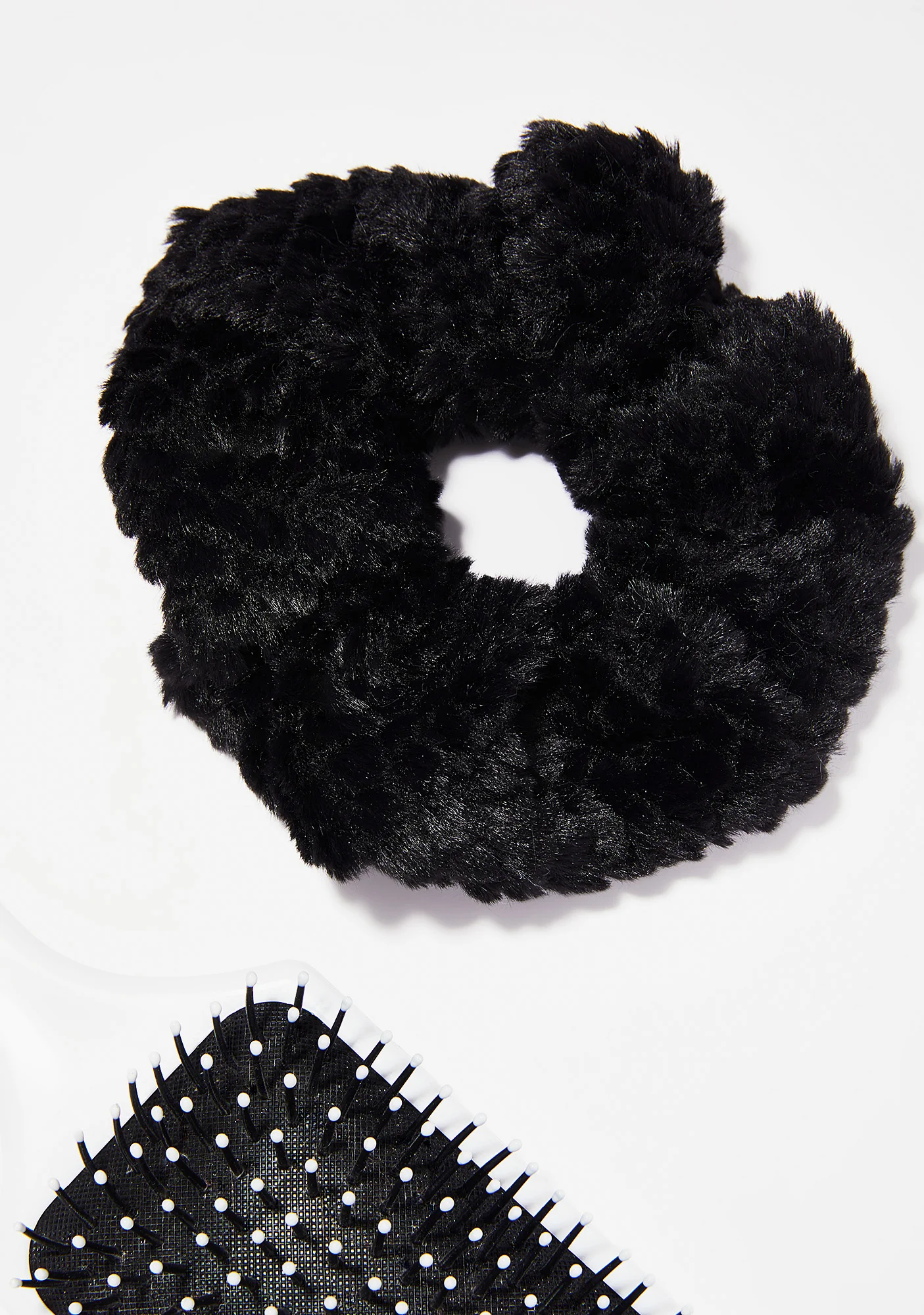 Dark Snow Fluff Scrunchie