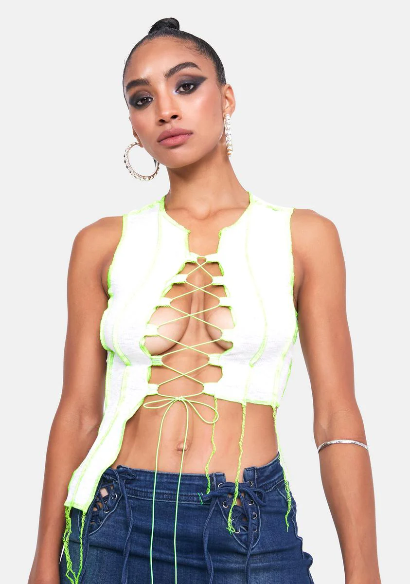 Daytime Lust Contrast Stitch Top