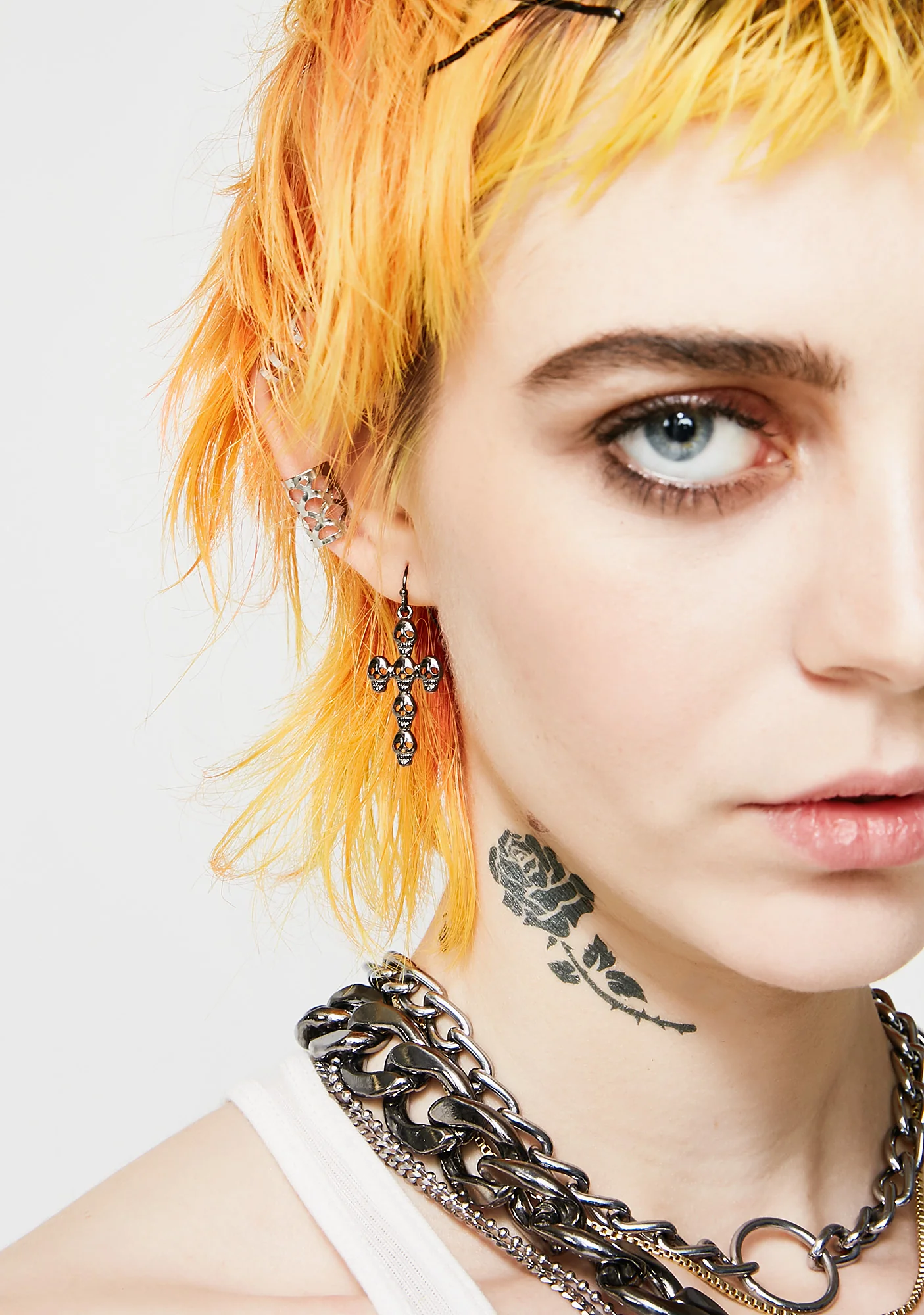 Dead Inside Cross Earrings