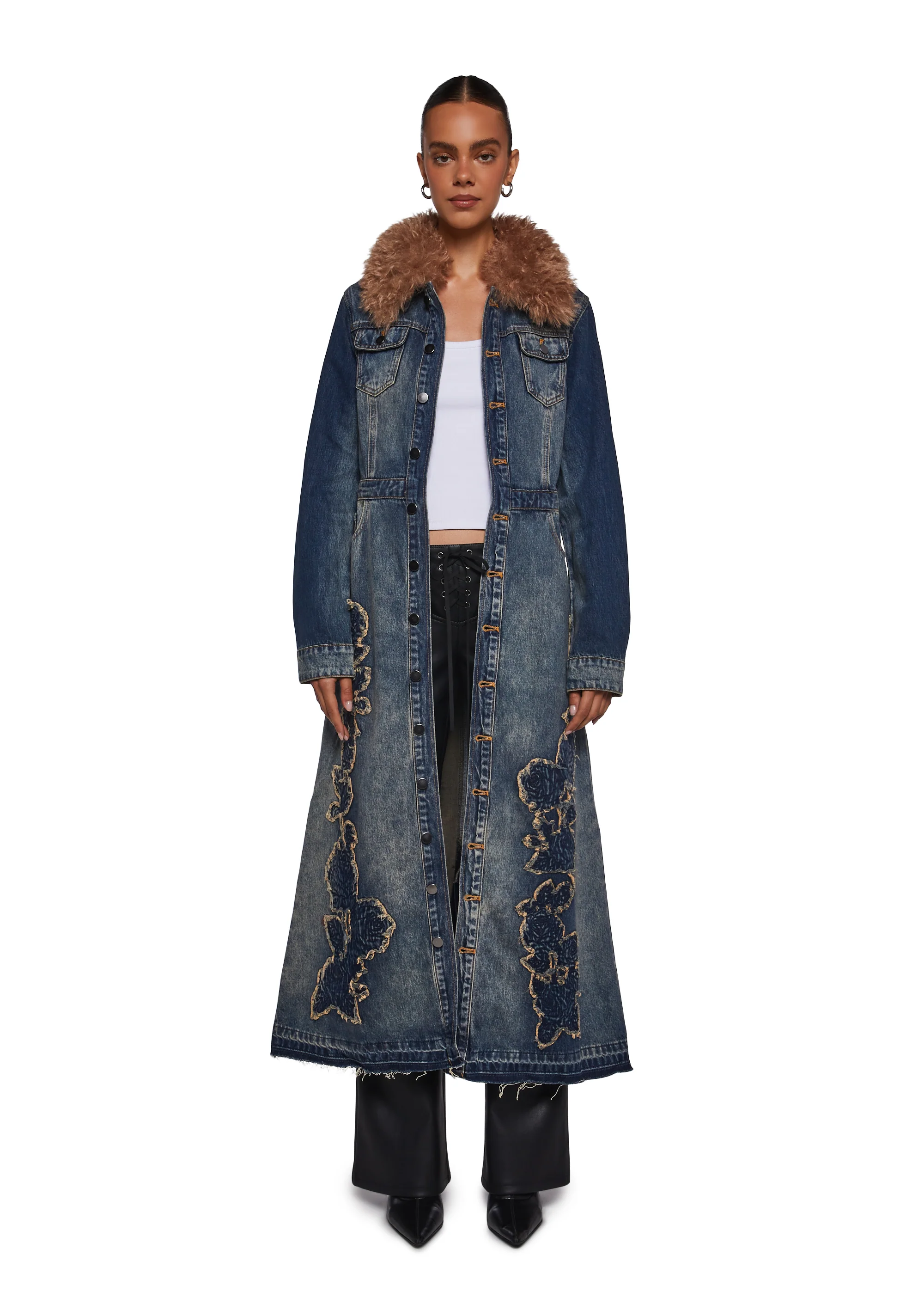 Kings Road Denim Maxi Coat