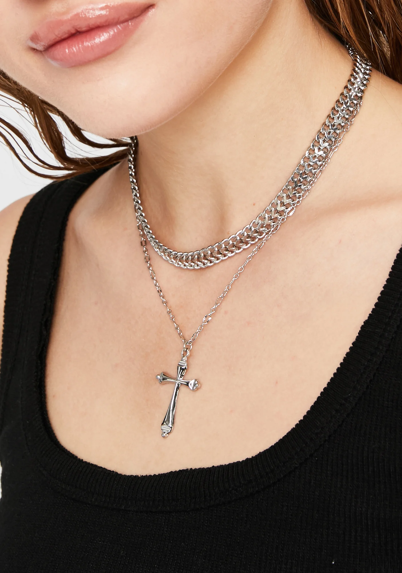 Devout Baddie Cross Necklace