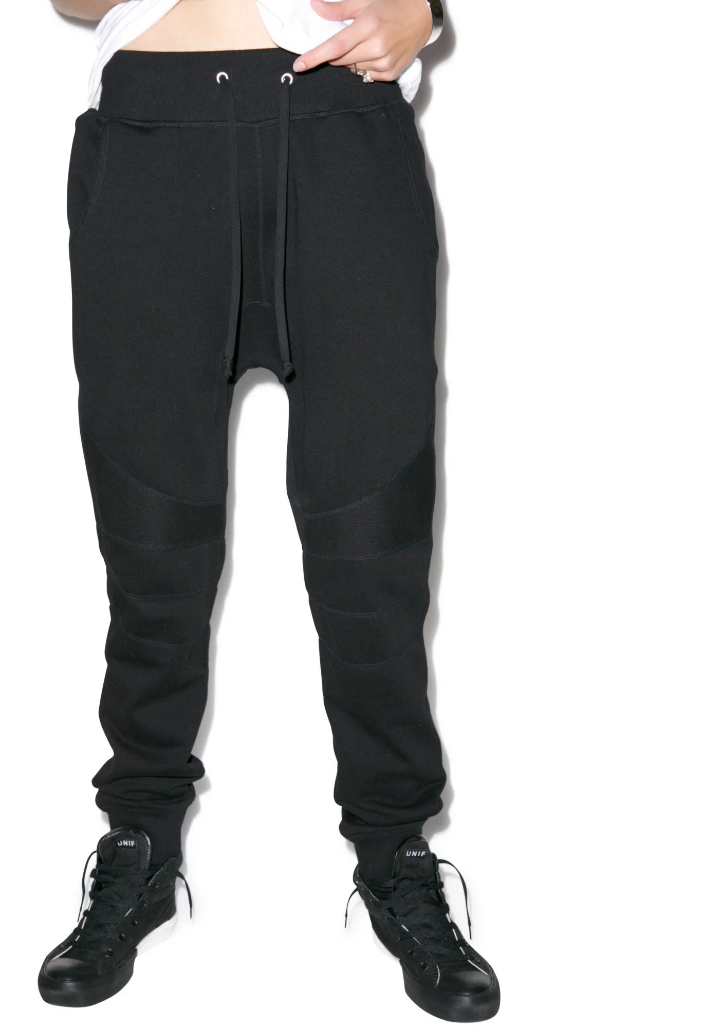 Drop Crotch Biker Pant - Red