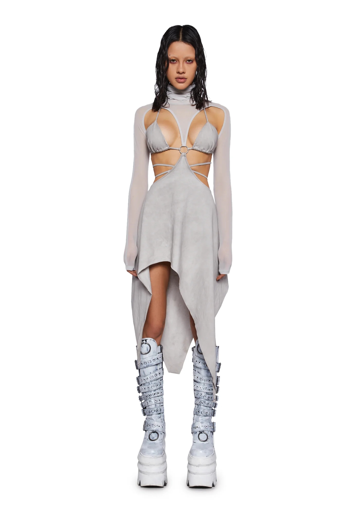 Crossfade Open Back Bikini Dress