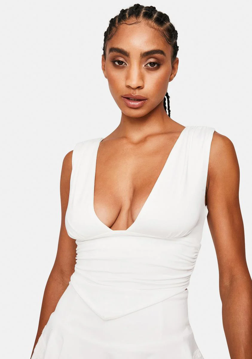 Expose You Plunge Neck Crop Top