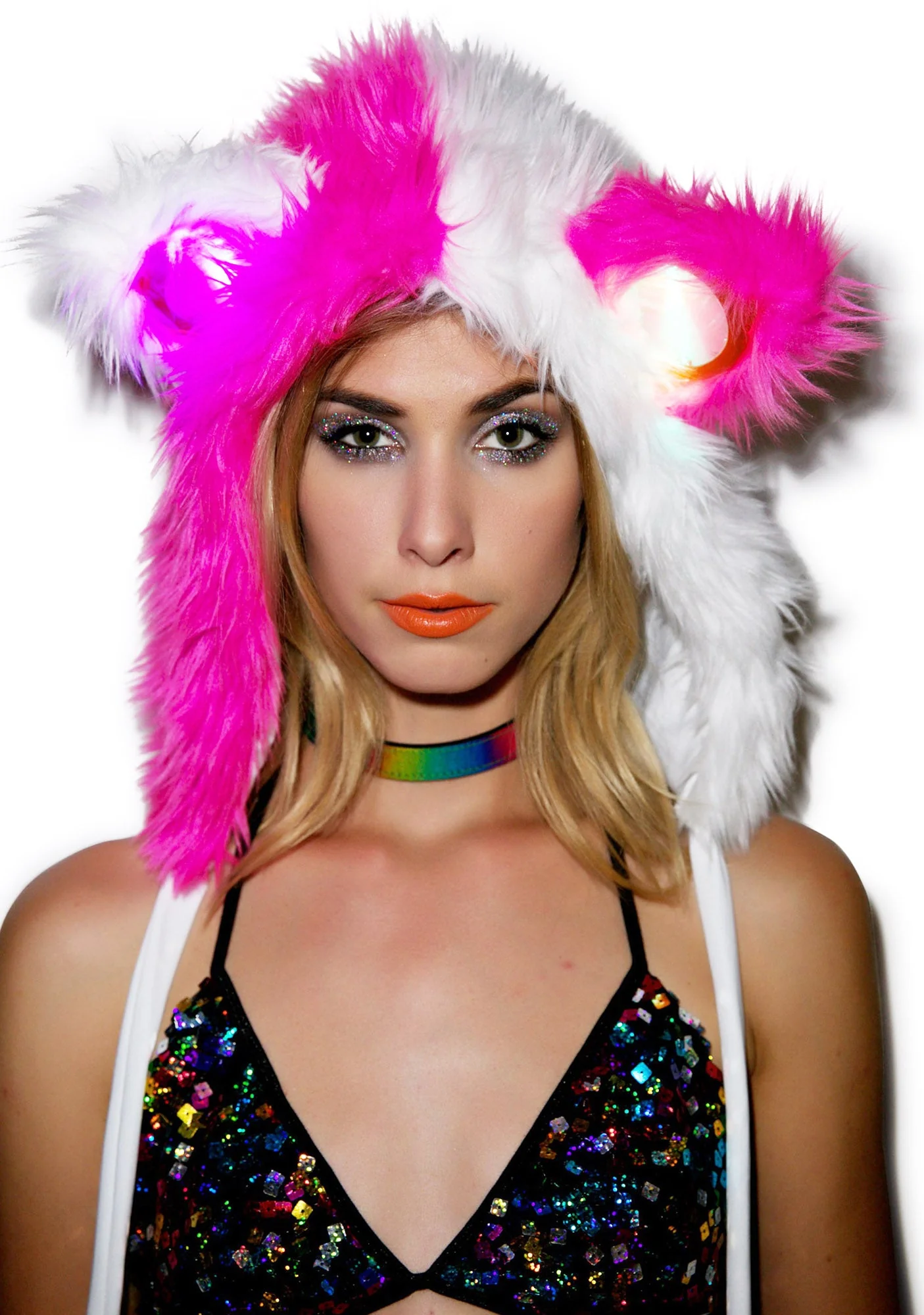 Gettin' Freaky Faux Fur Hood - Black