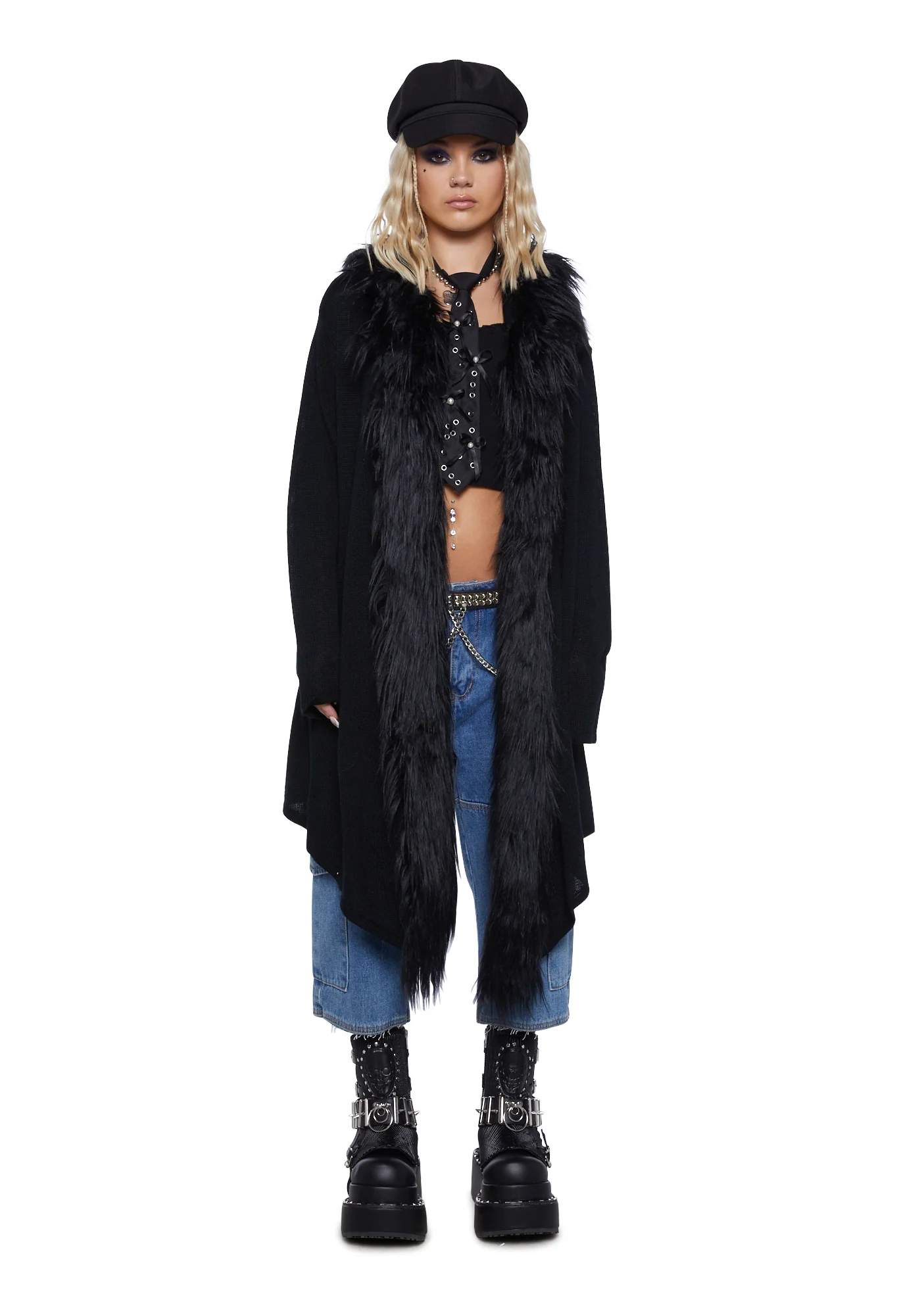 Ghostly Goals Open Front Cardigan