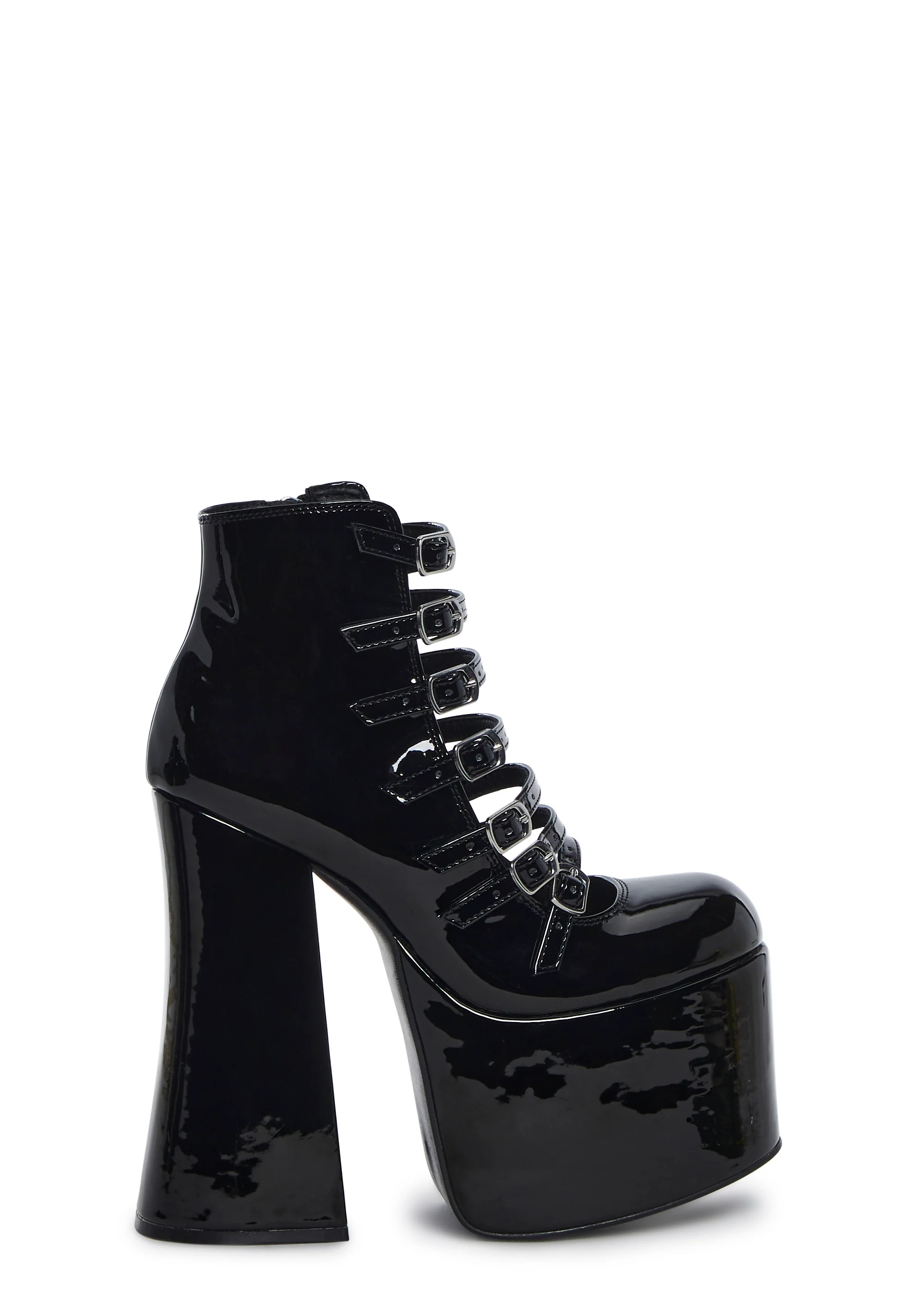 Hardcore Dazzle Platform Booties - Black