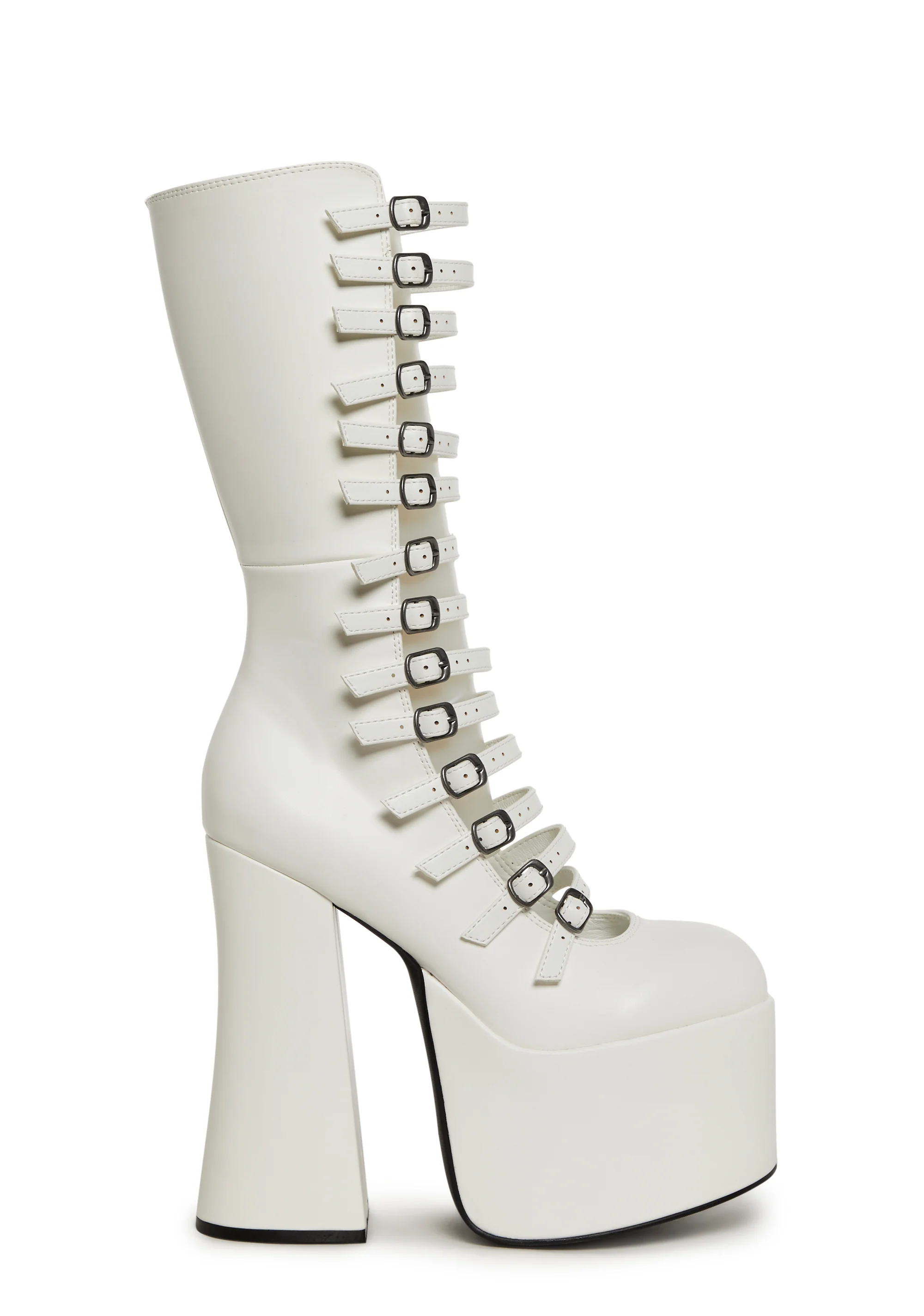 Hardcore Dazzle Platform Boots - White