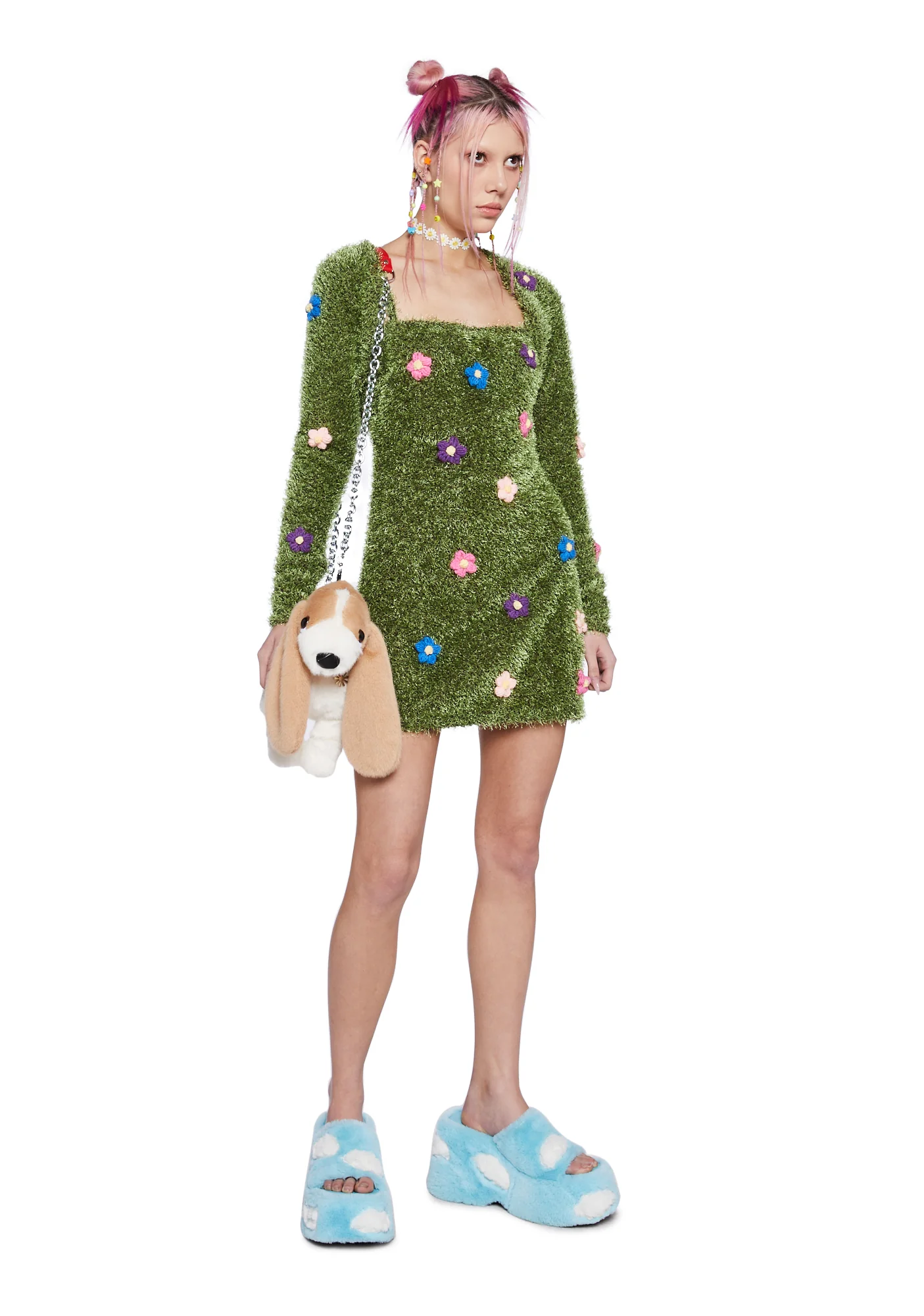 It’s Always Greener Mini Dress And Shrug Set - Image 2
