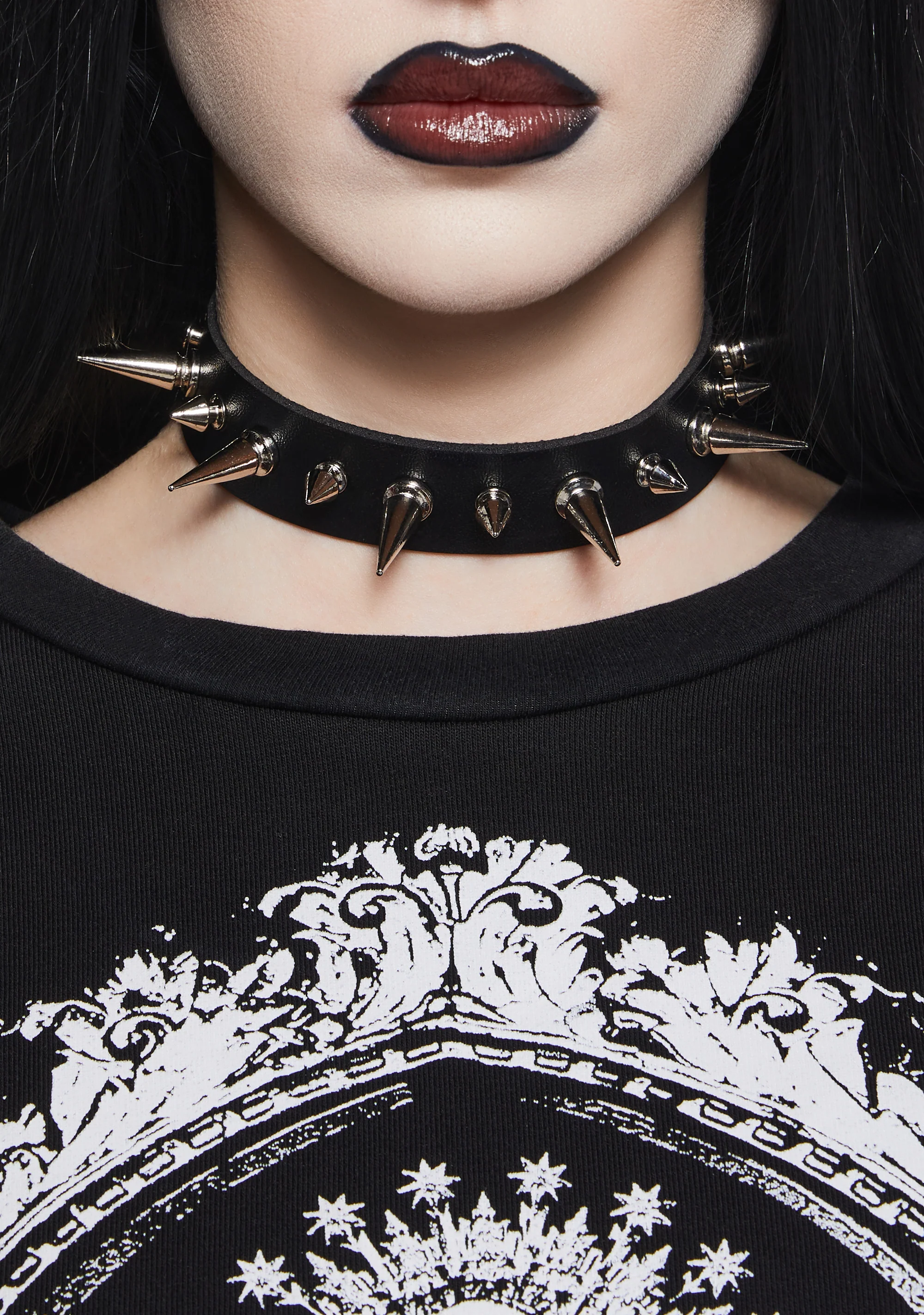 Jagged Edges Spiked Choker