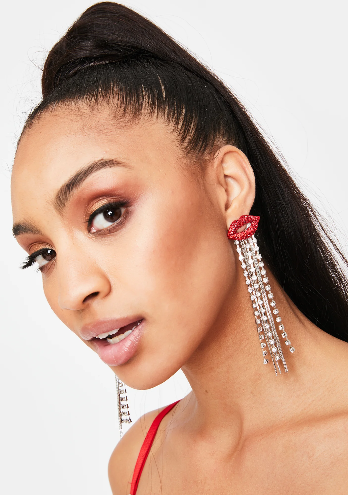 Kiss Of Bliss Rhinestone Earrings