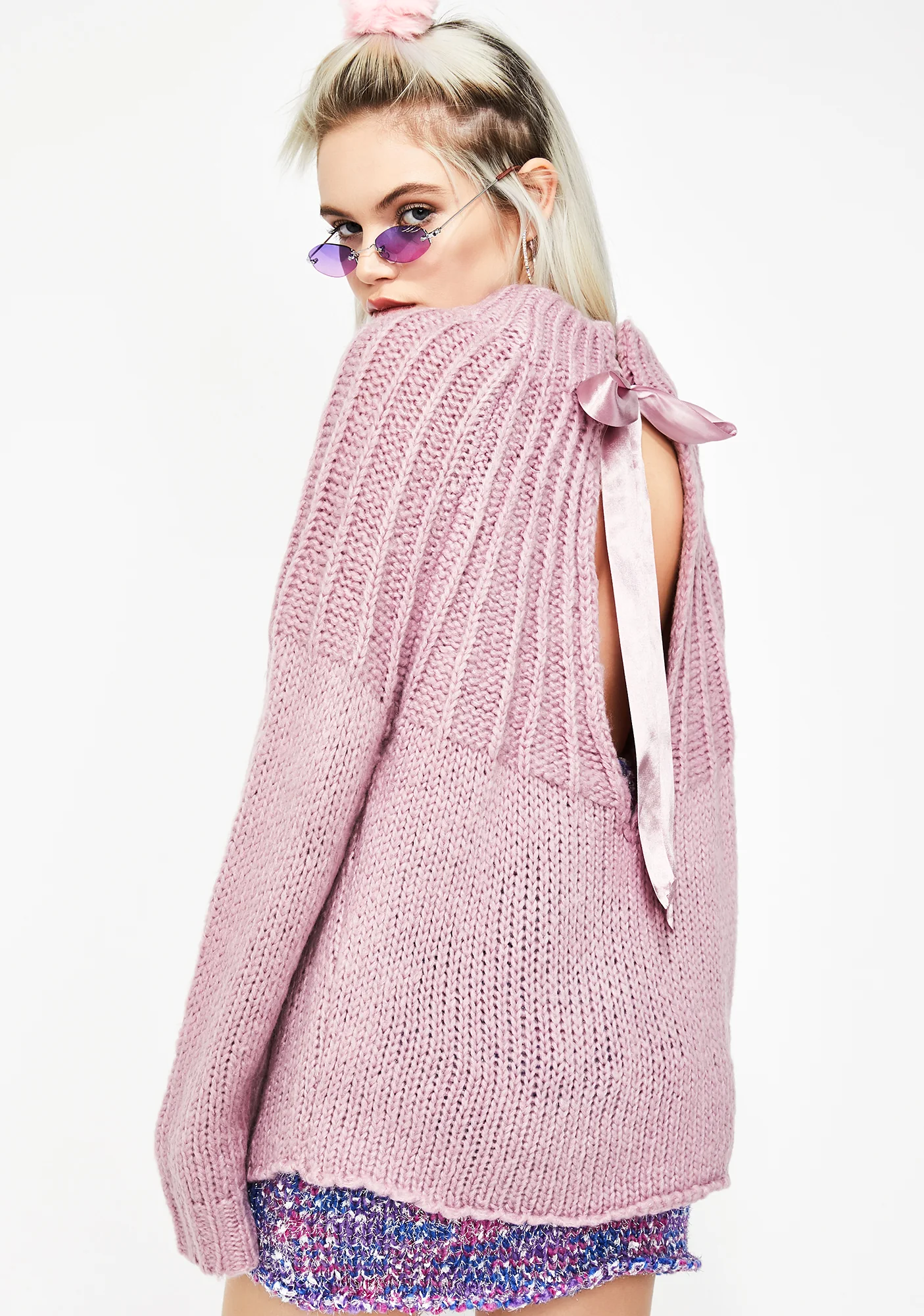 Lilac Dream Desire Tie Back Sweater