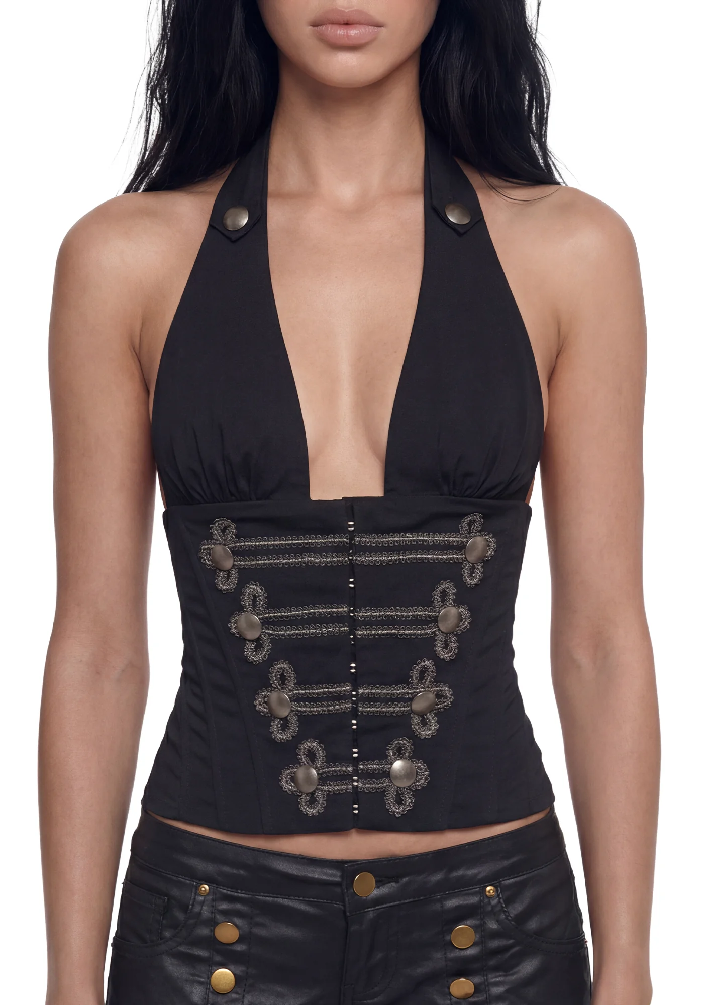 Military Parade Halter Corset Top - Image 5