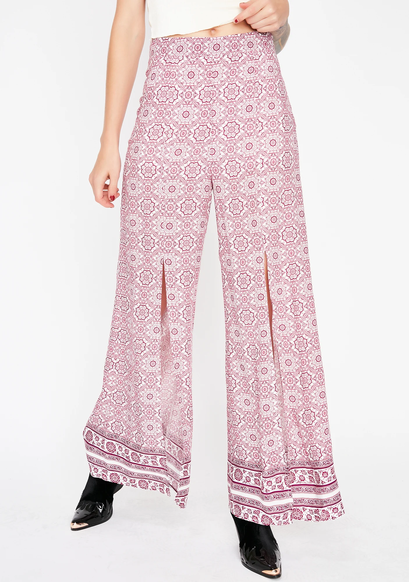 Luv Guru Front Slit Pants