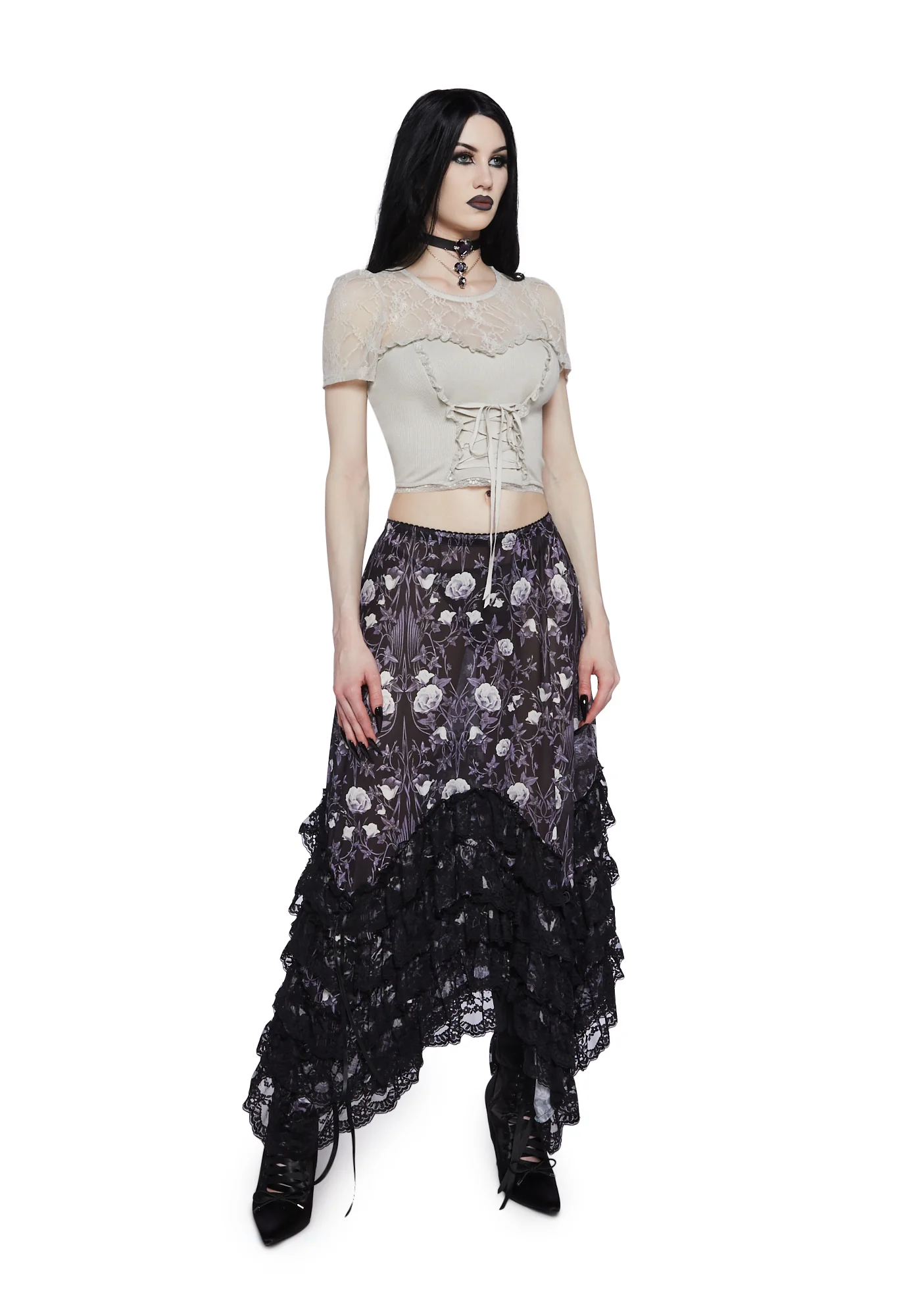 Midnight Bloom Maxi Skirt - Image 2
