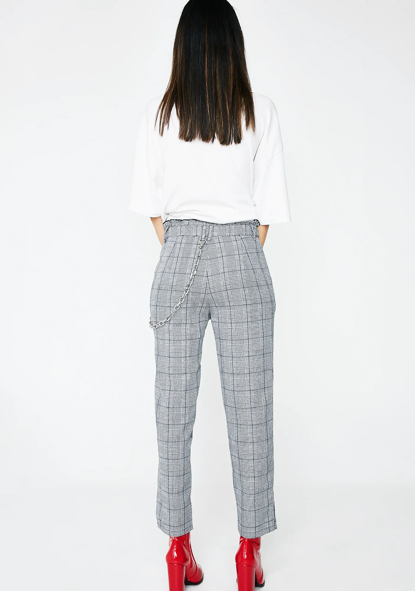 Move Along Ruffle Plaid Pants - Image 4