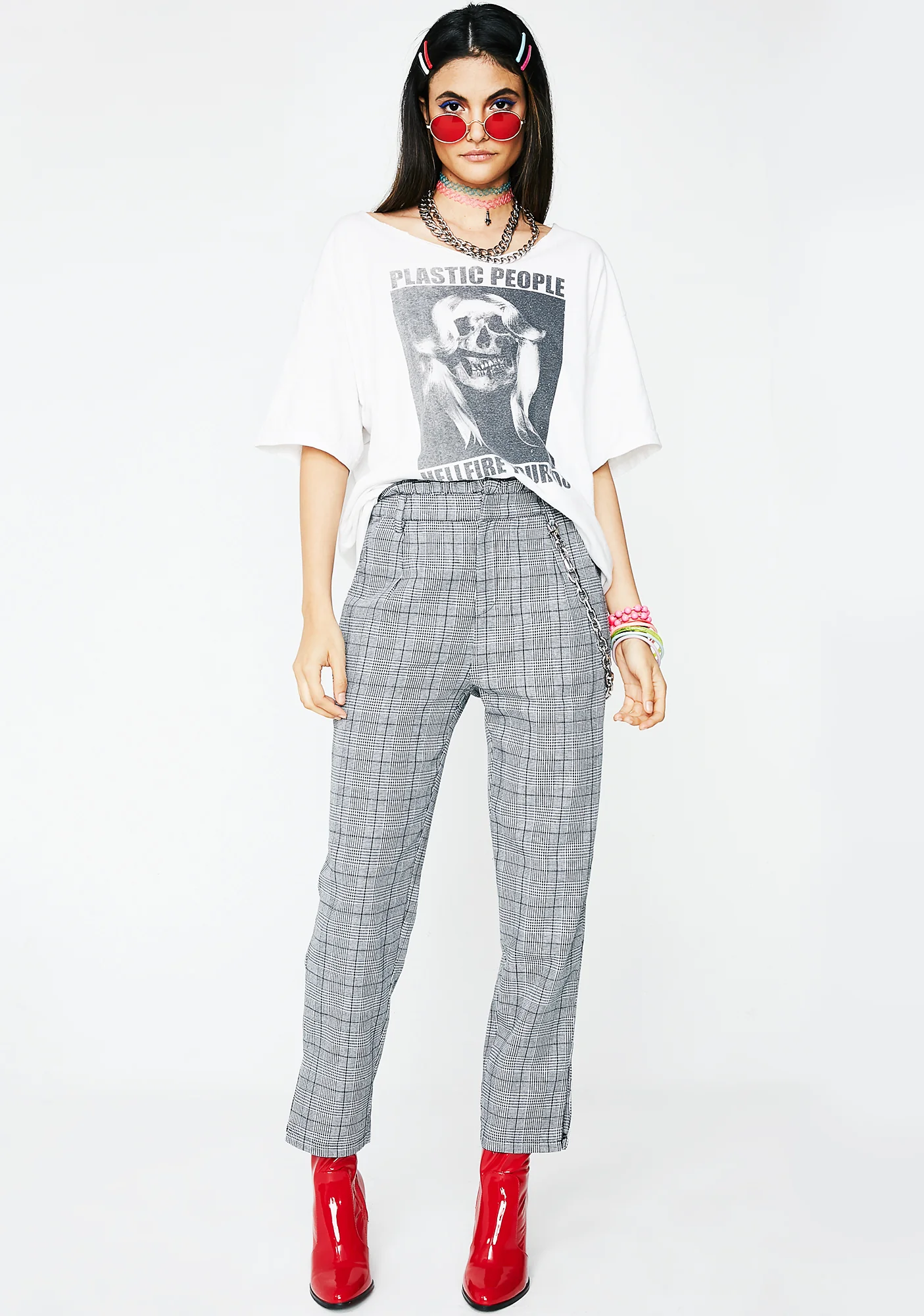 Move Along Ruffle Plaid Pants - Image 5