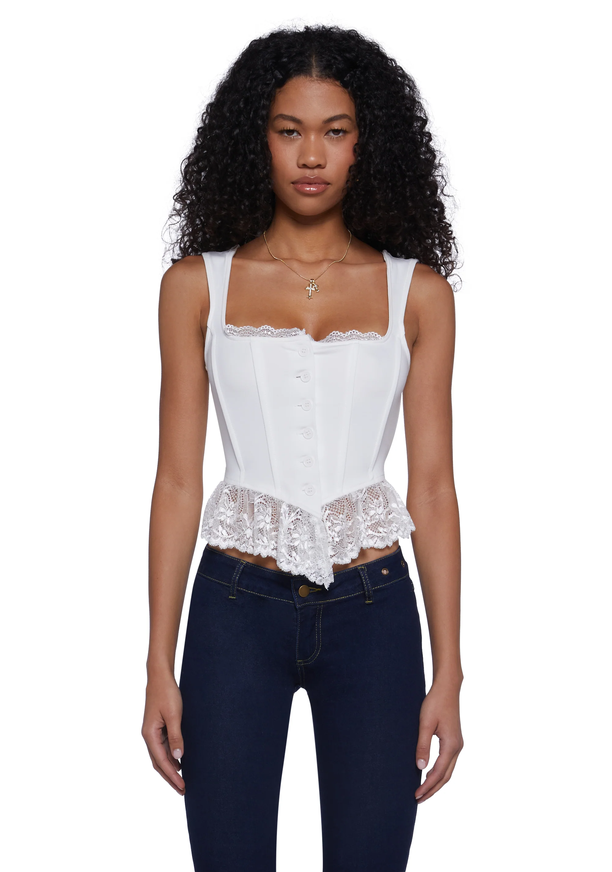 My Wish For You Bustier Top-White