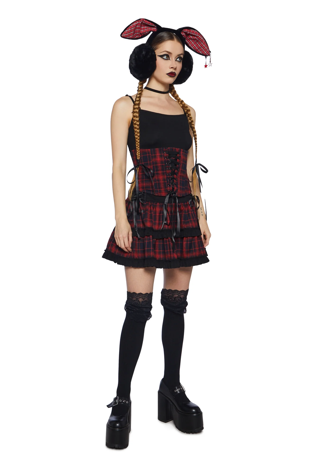 Goth Grooves Mini Skirt - Image 2