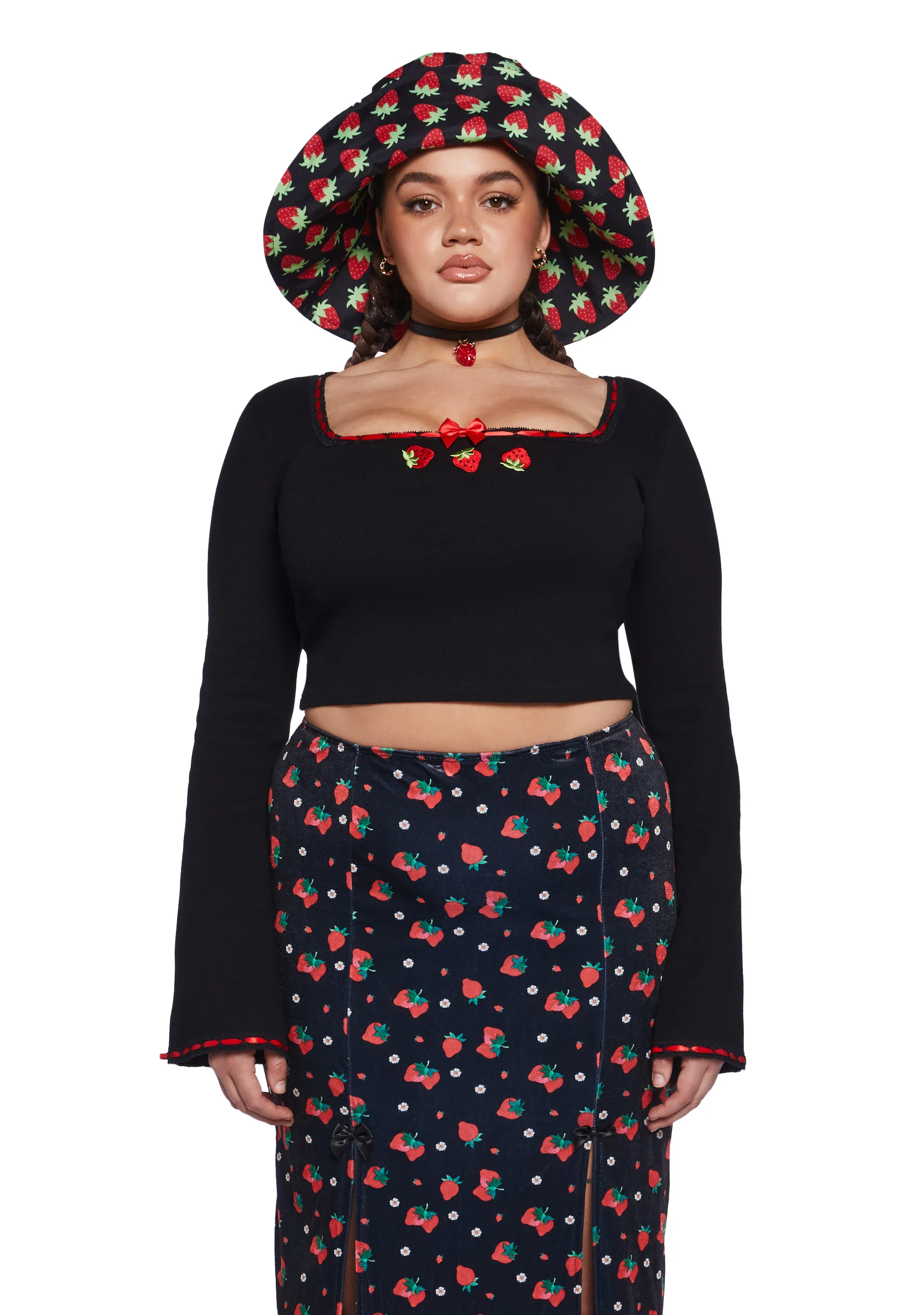 Plus Friendship Blooms Long Sleeve Top