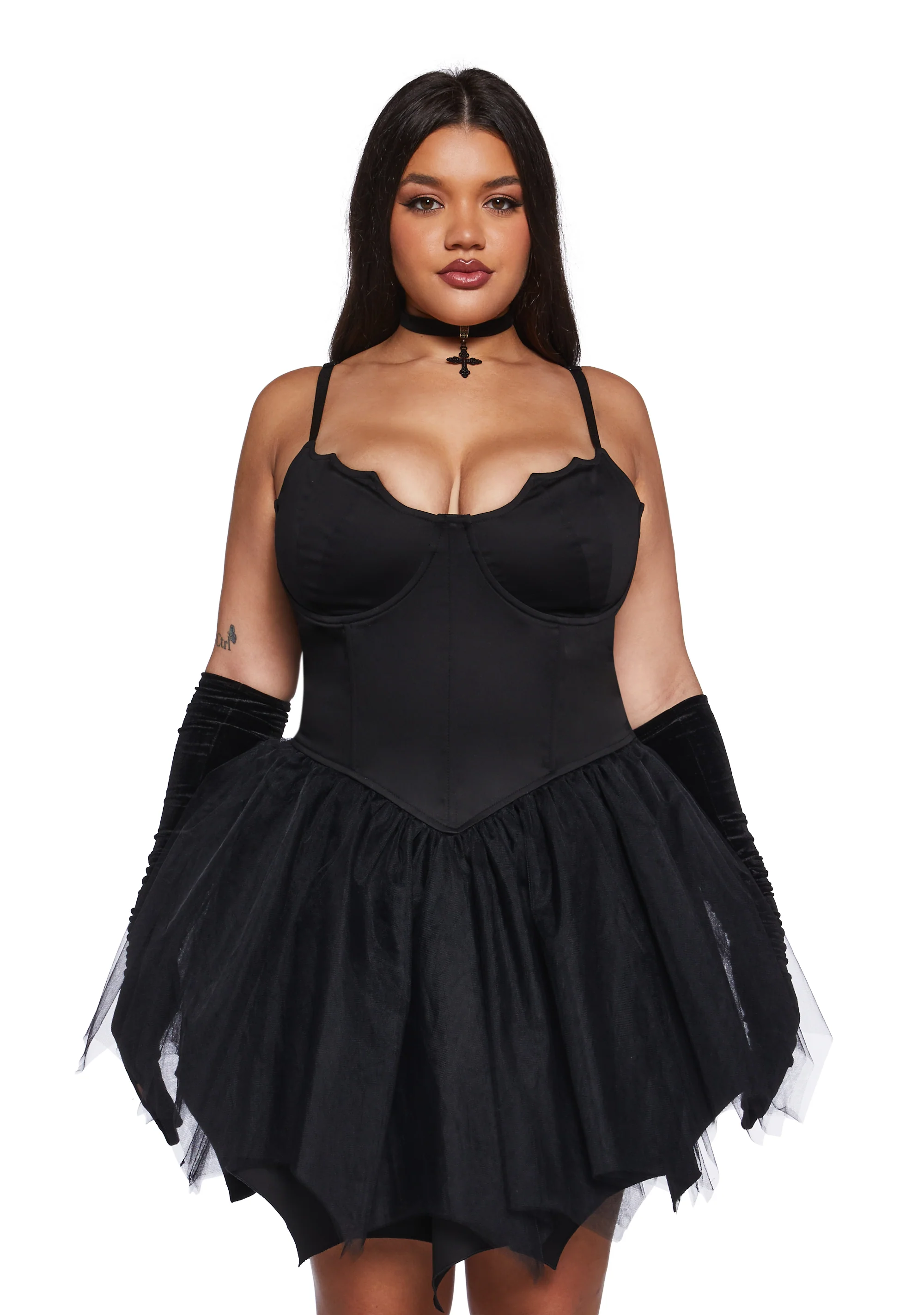 Plus Fleeting Optimism Mini Dress