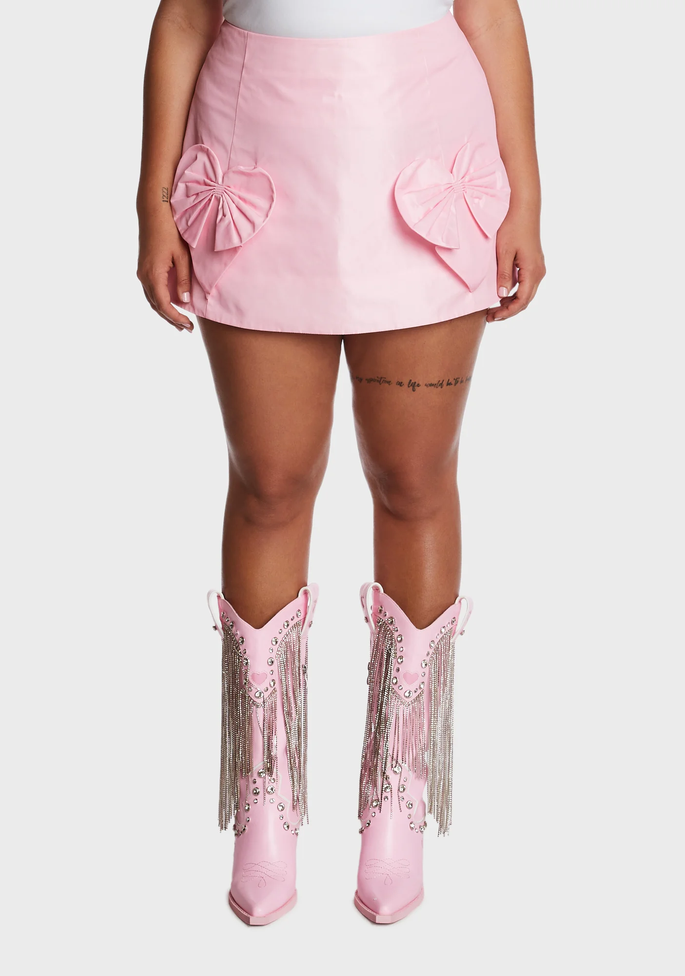 Plus Love Triangle Mini Skirt