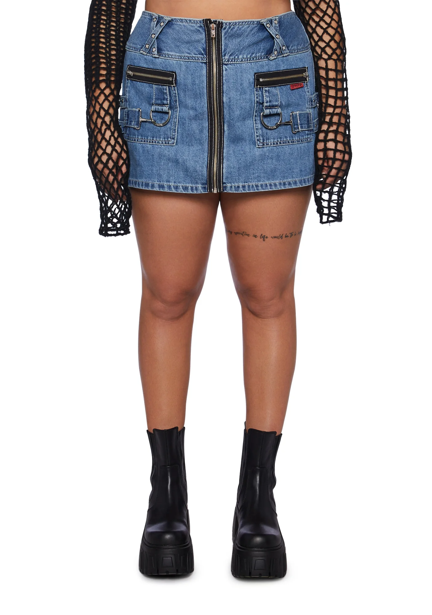 Plus Mega Ring Skirt - Blue