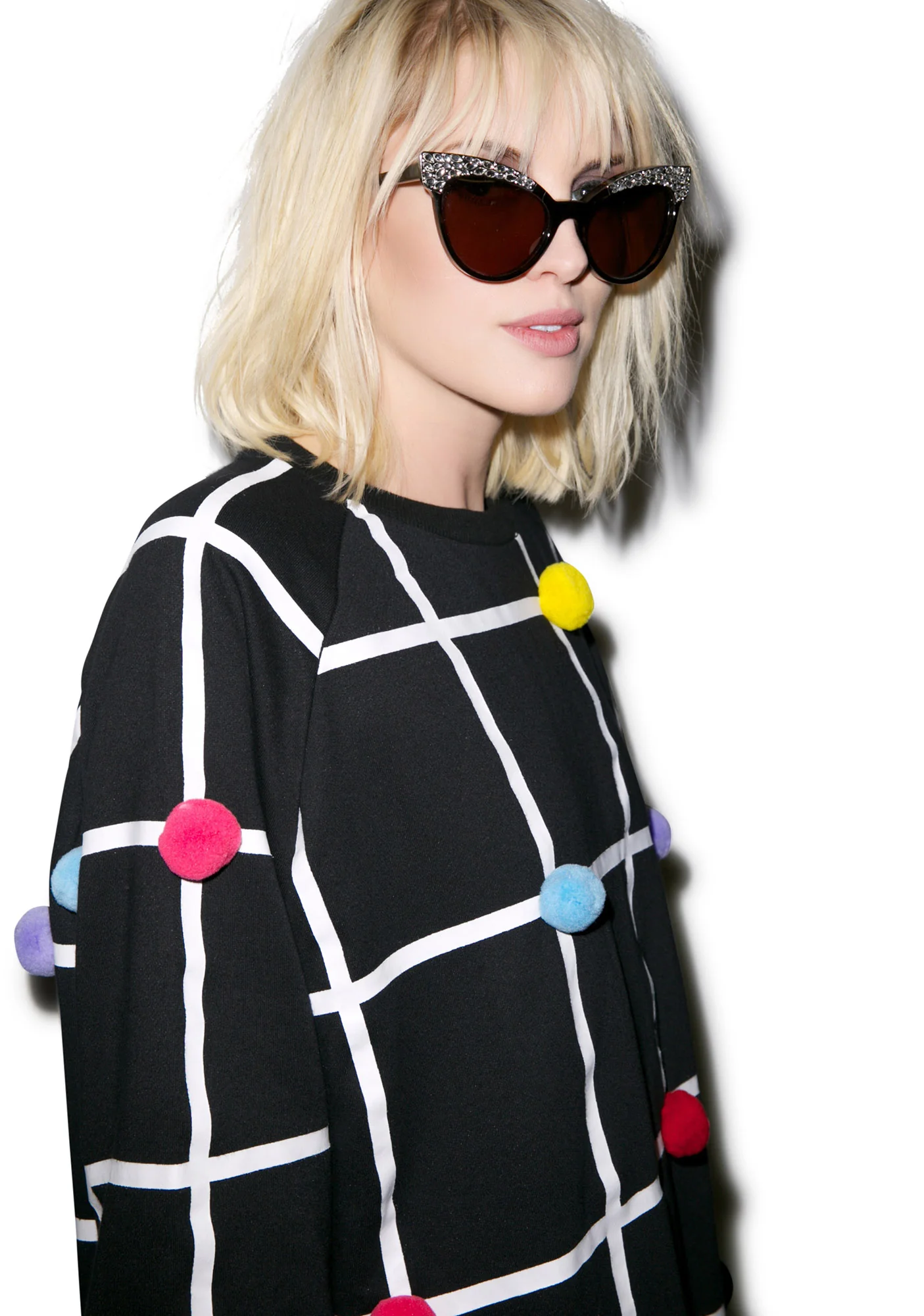Pom Grid Sweatshirt