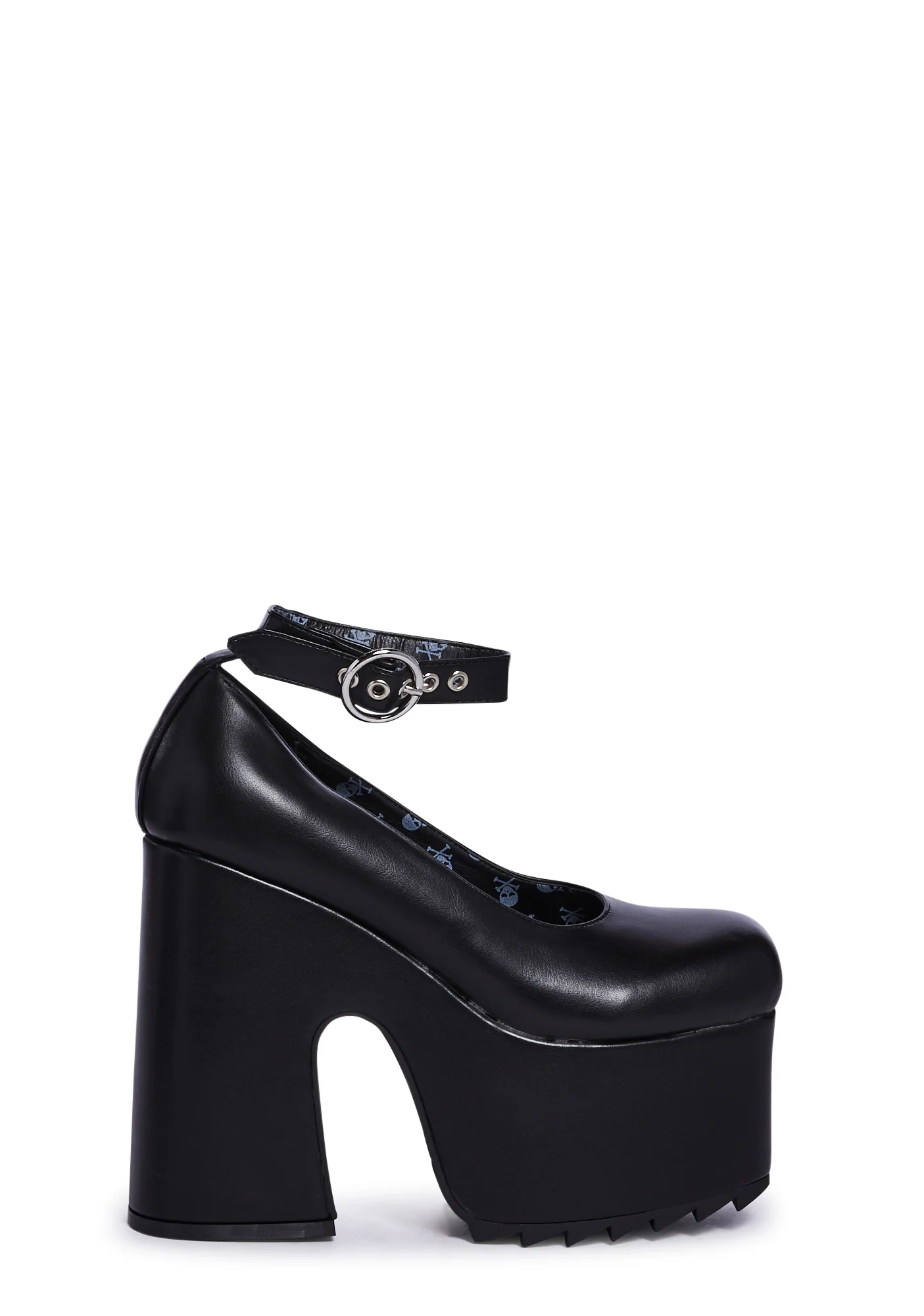 Power Trip Chunky Platform Heels - Black