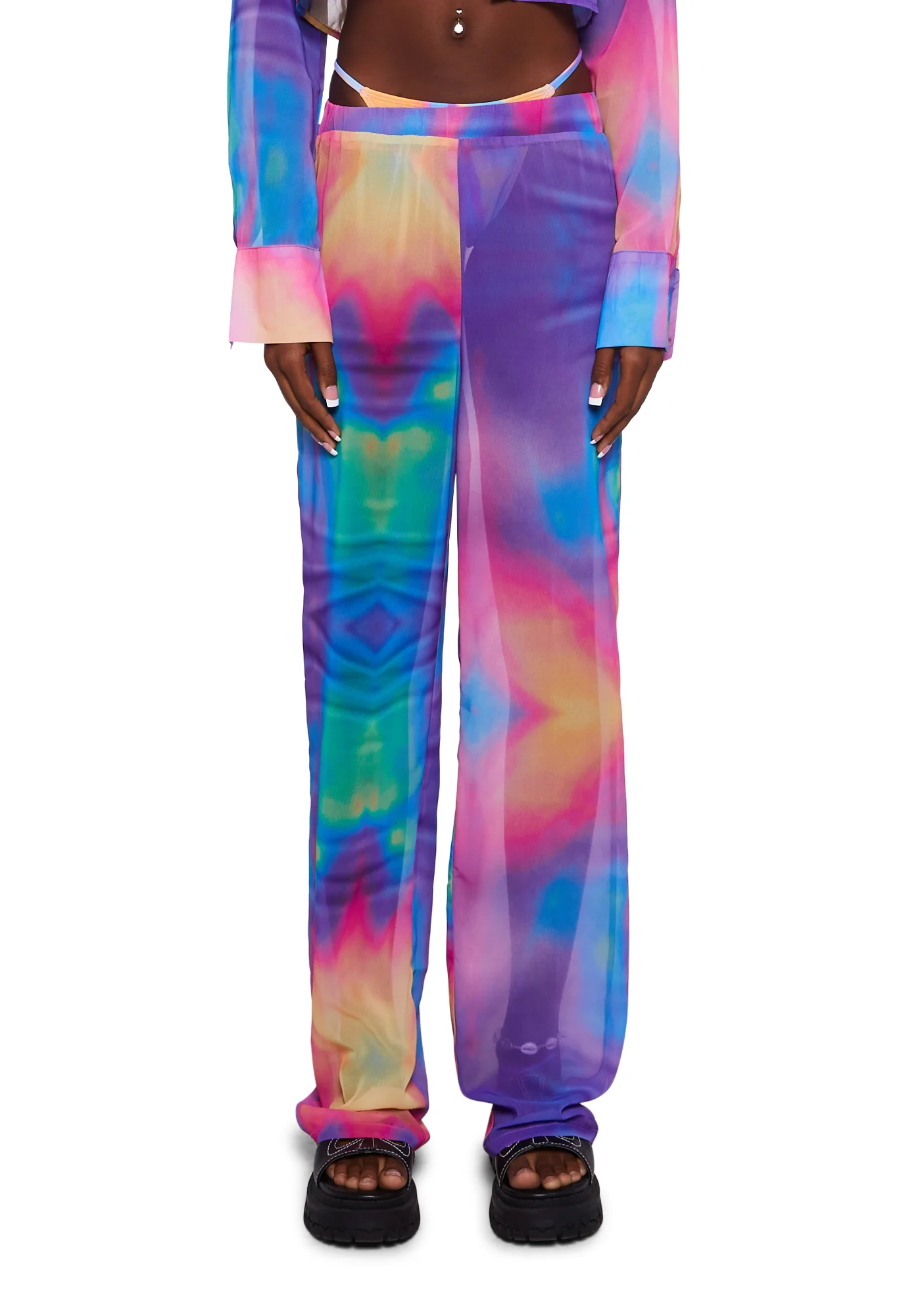Psychedelic Print Beach Trousers