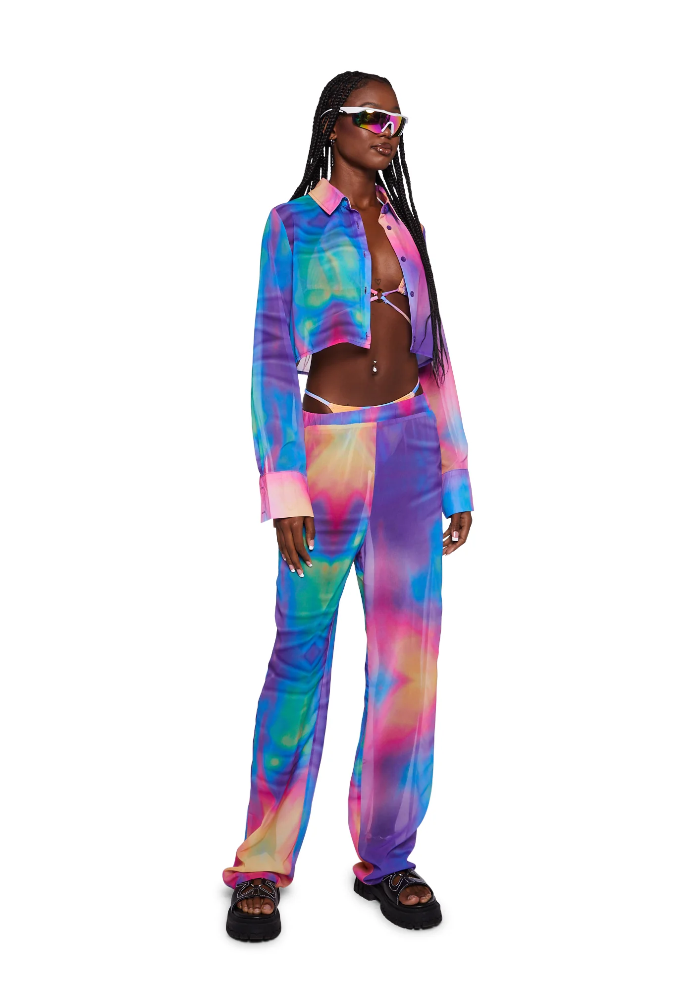 Psychedelic Print Beach Trousers - Image 2