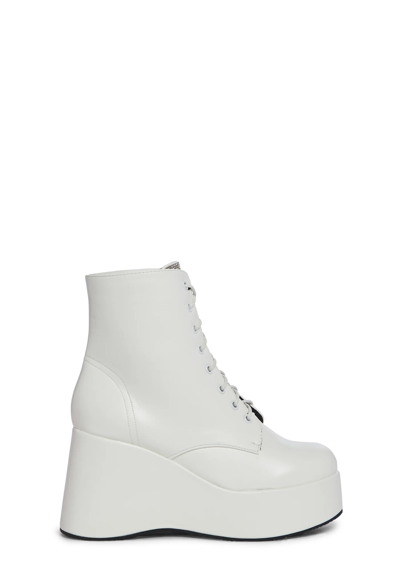 Punk Odyssey Platform Boots- White