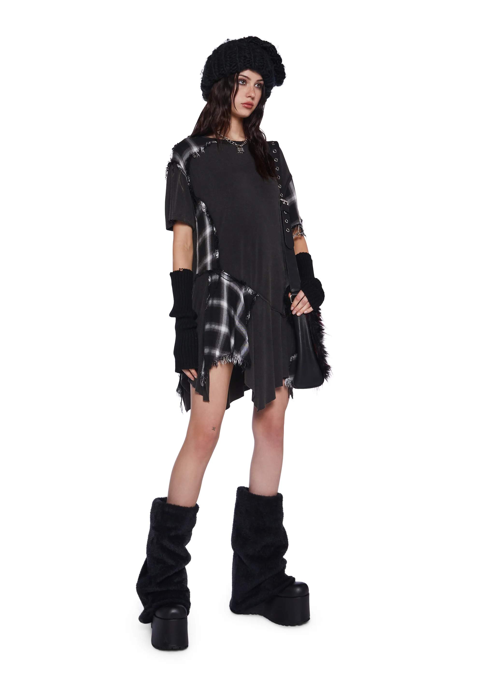 Punk Rebel Baby Doll Dress - Black - Image 2