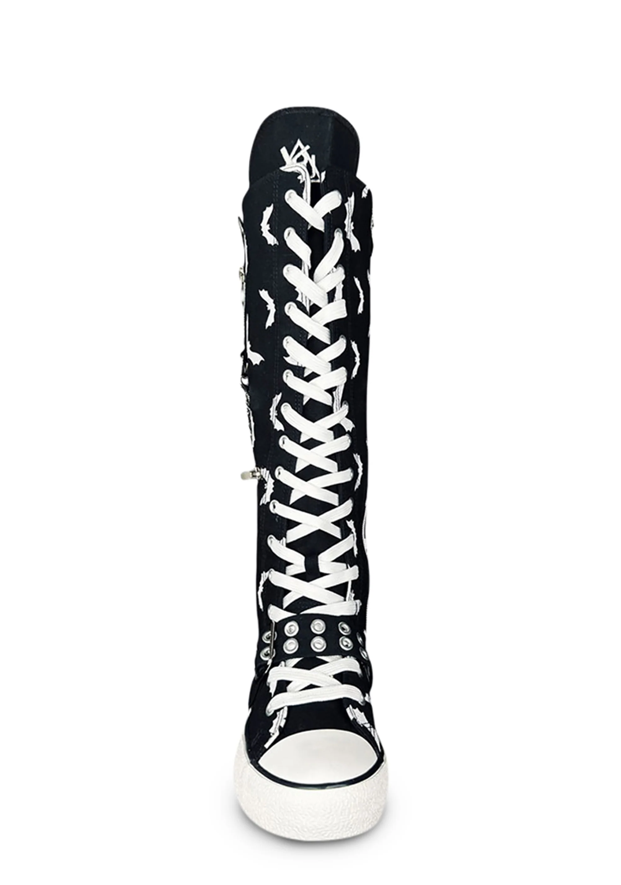 Rawr XD Bats Knee High Sneakers - Black/White - Image 3