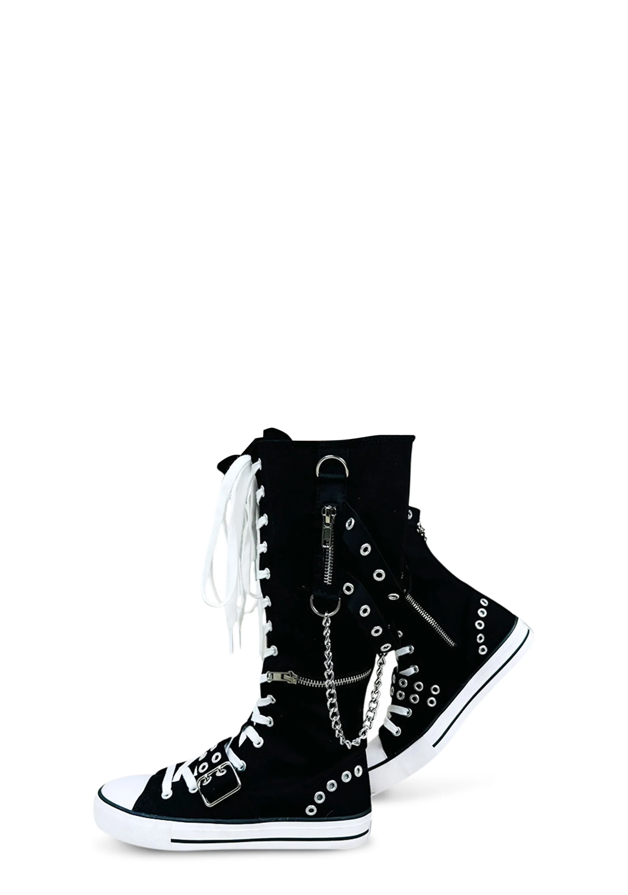 Rawr XD OG Knee High Sneakers - Black/White - Image 5