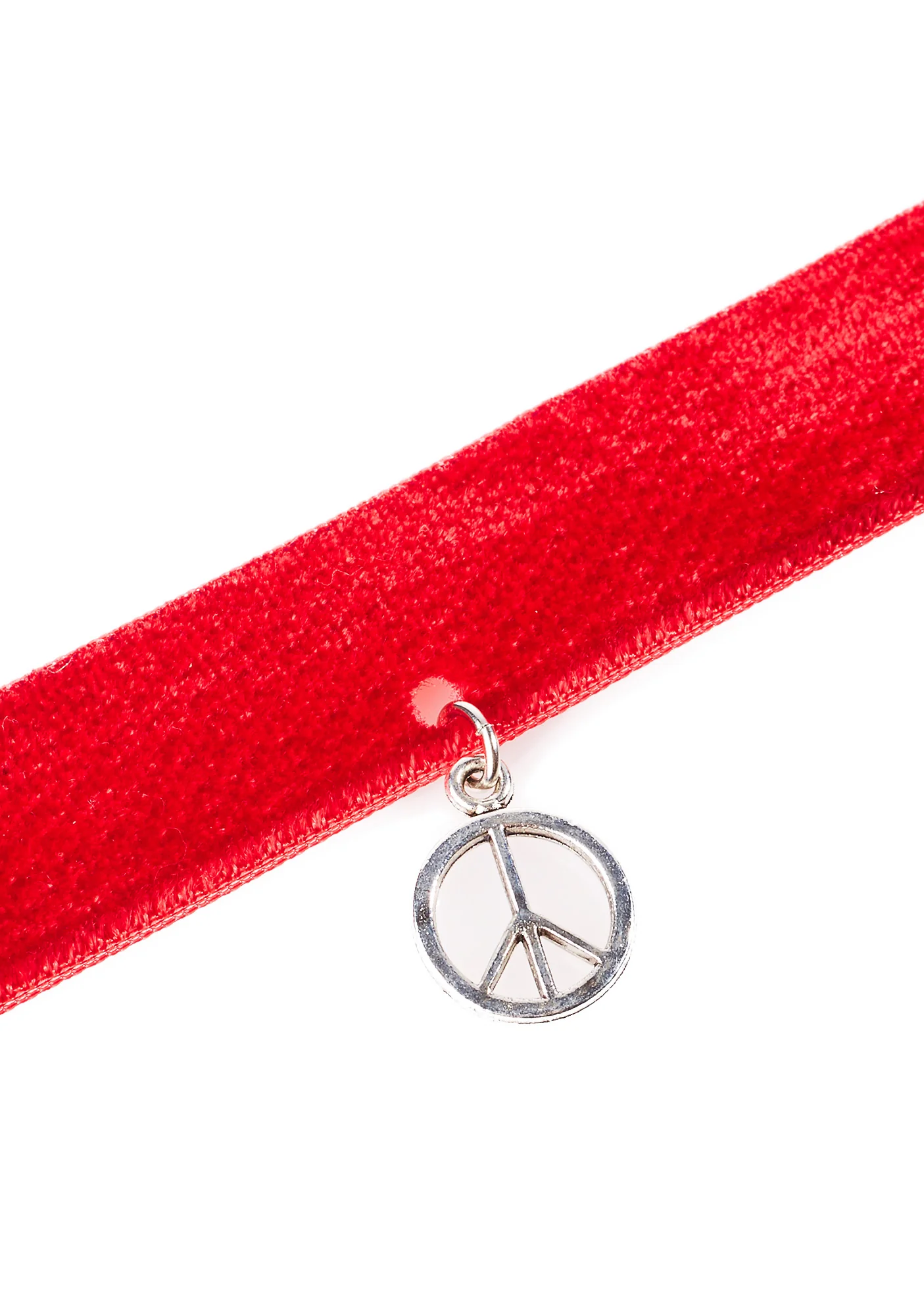 Red Velvet Peace Choker - Image 4