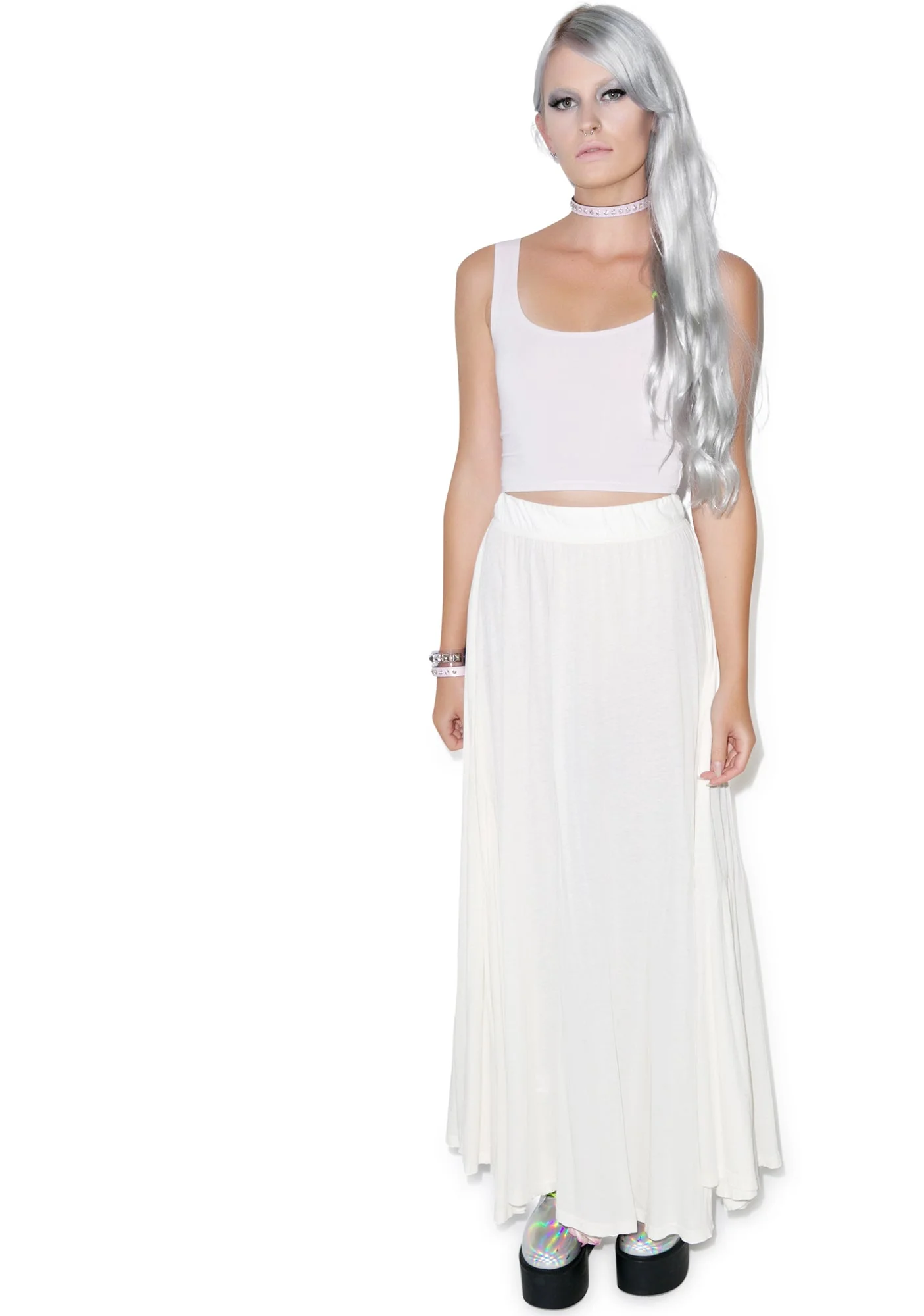 Reeves Fitted Crop Tank - Gray - Image 14