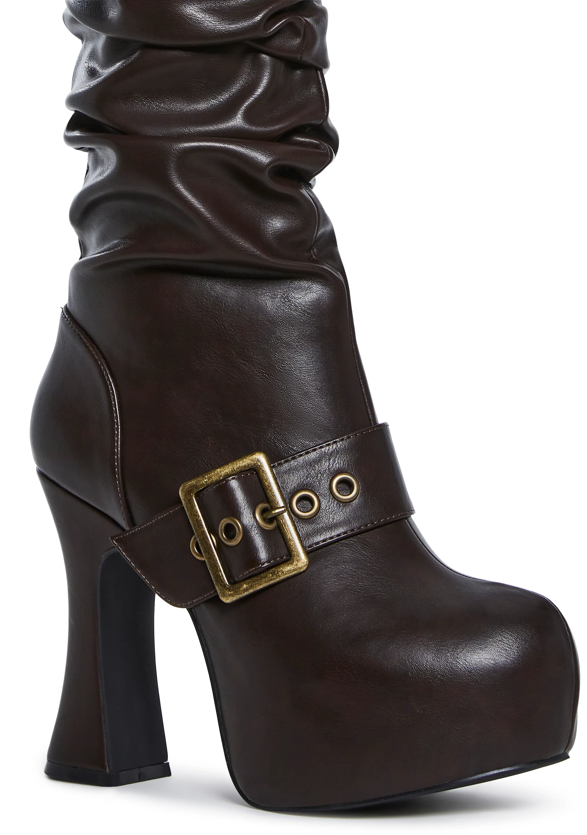 Ren Faire Slouchy Boots - Brown - Image 2