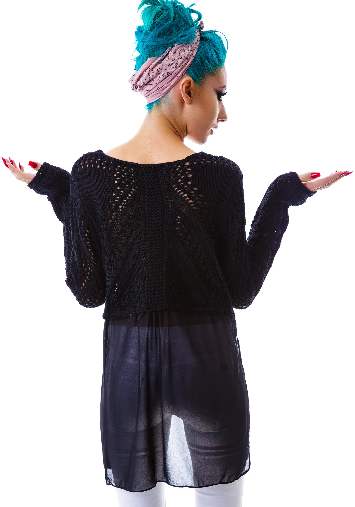 Roxy Chiffon Back Sweater - Image 4