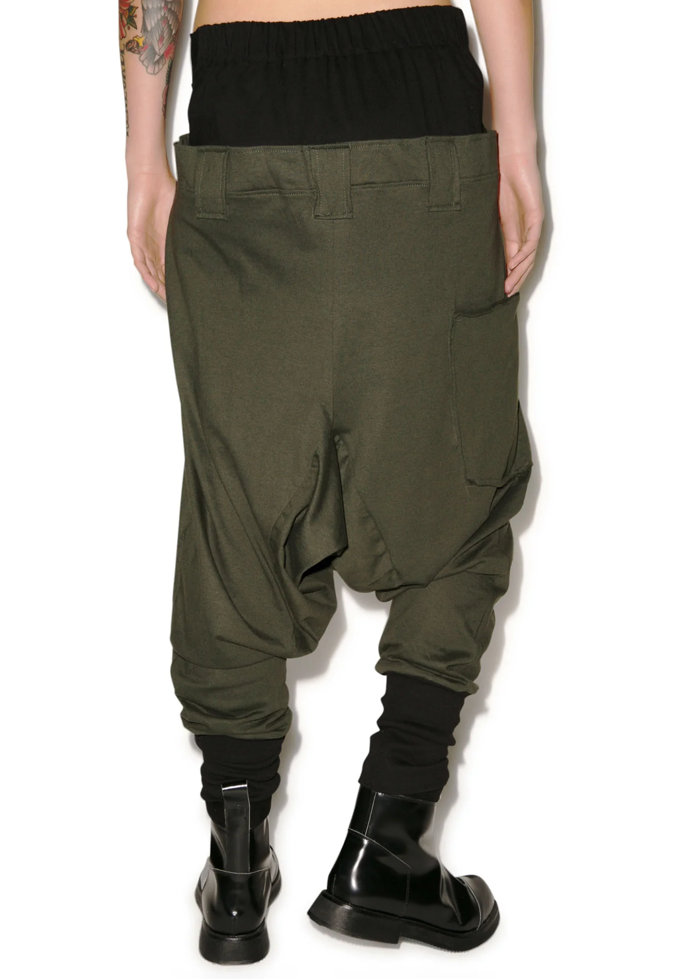 Rust Drop Crotch Pants