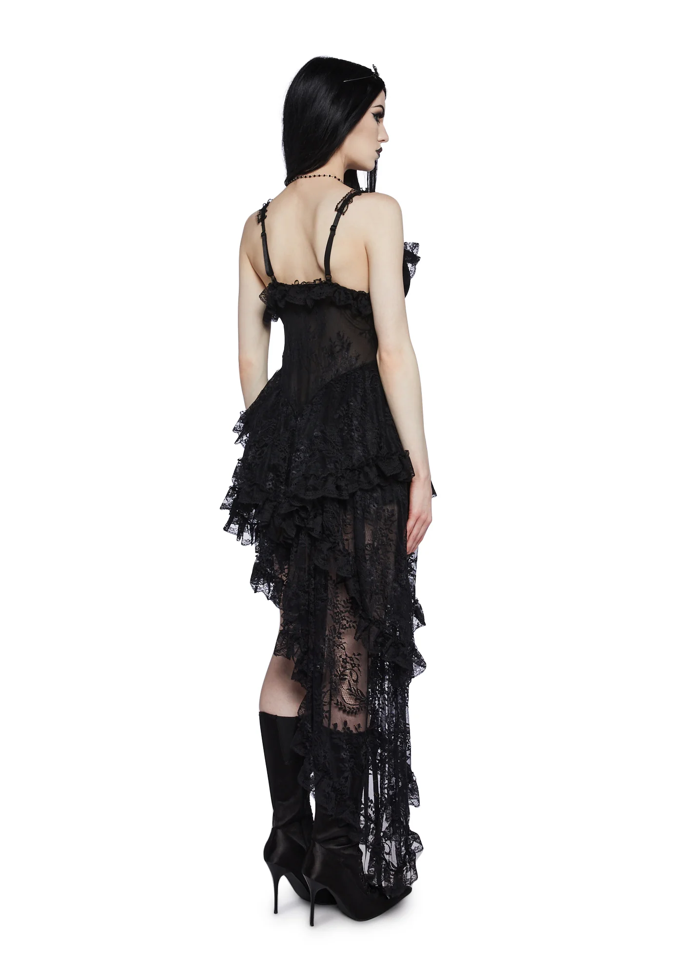 Seductive Silence Midi Dress - Black - Image 4